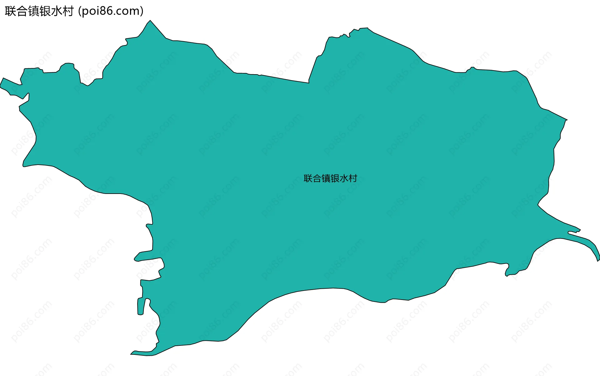 联合镇银水村边界地图