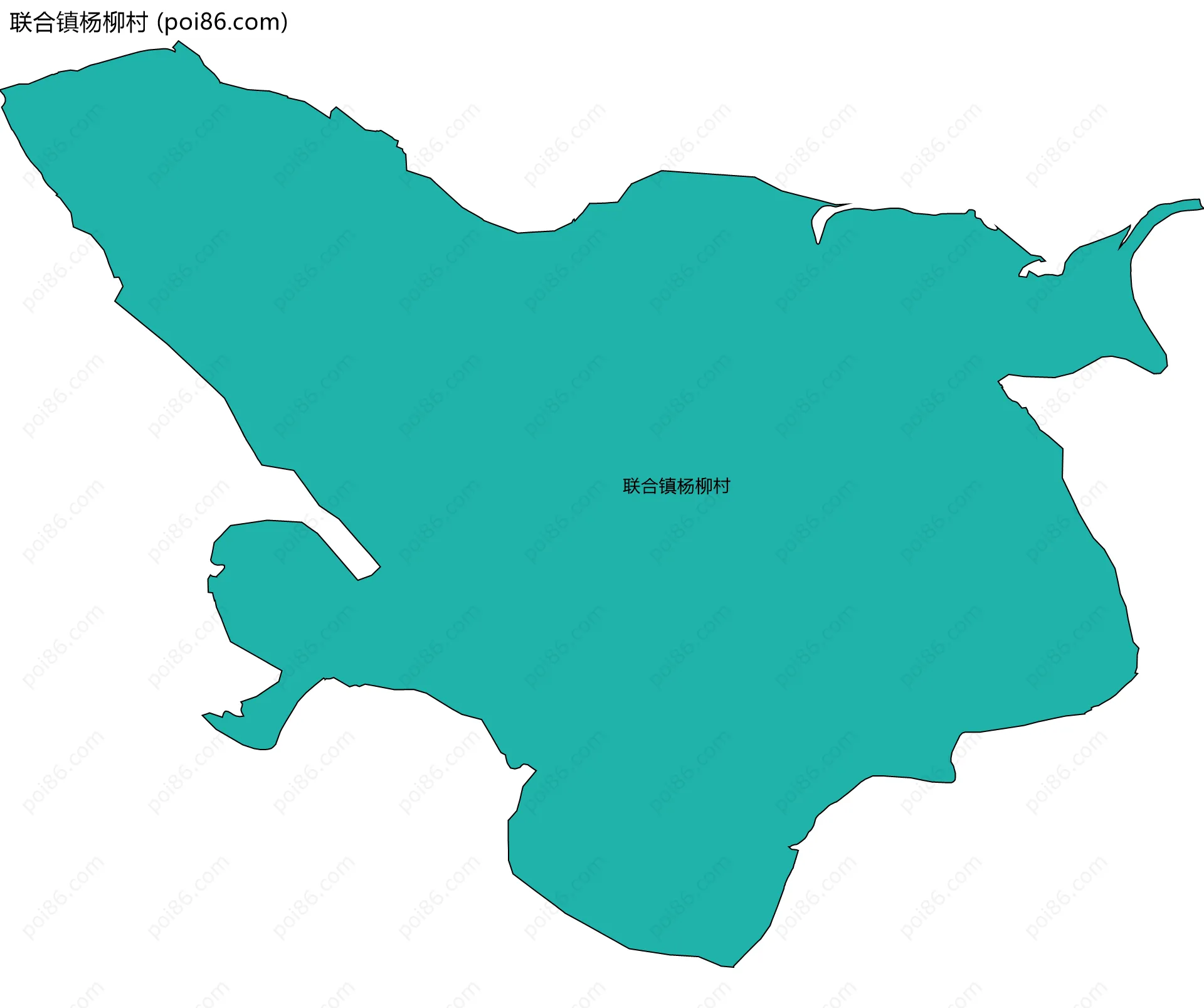 联合镇杨柳村边界地图