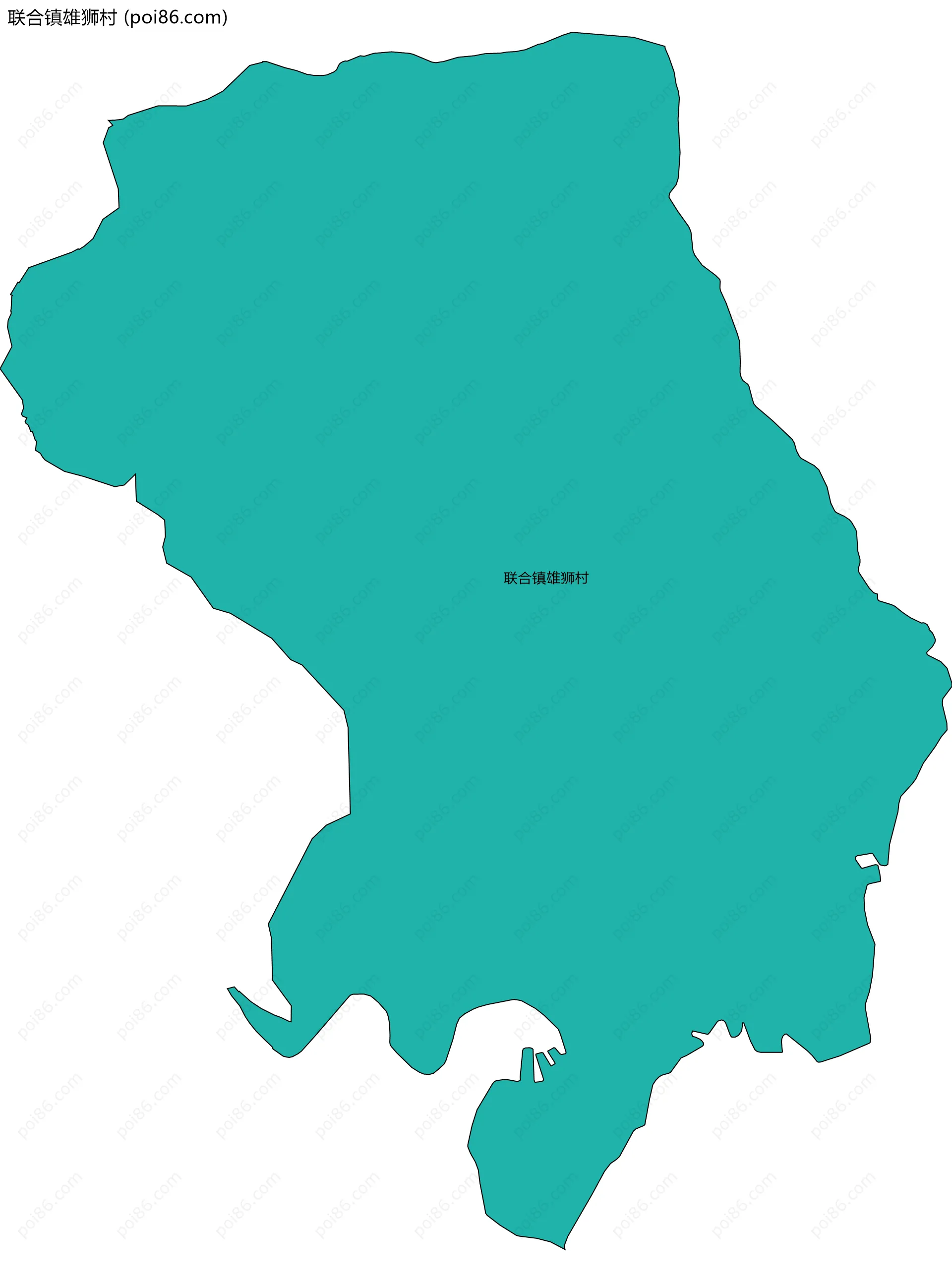 联合镇雄狮村边界地图