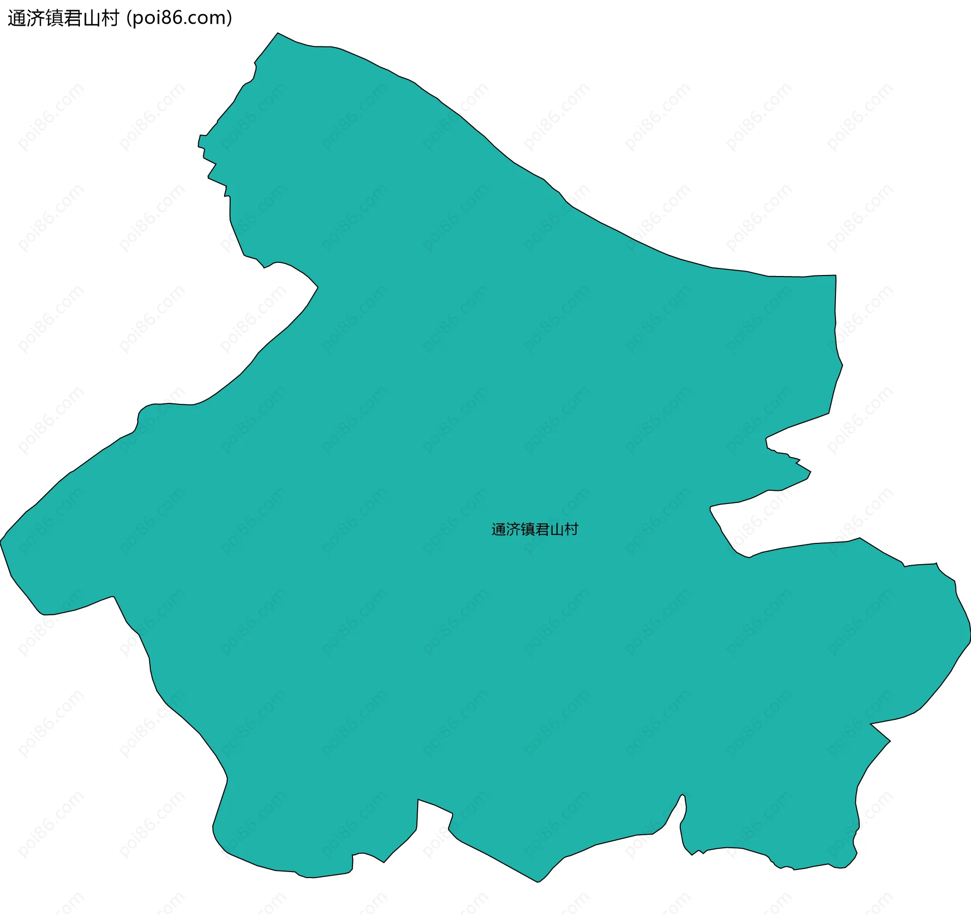 通济镇君山村边界地图