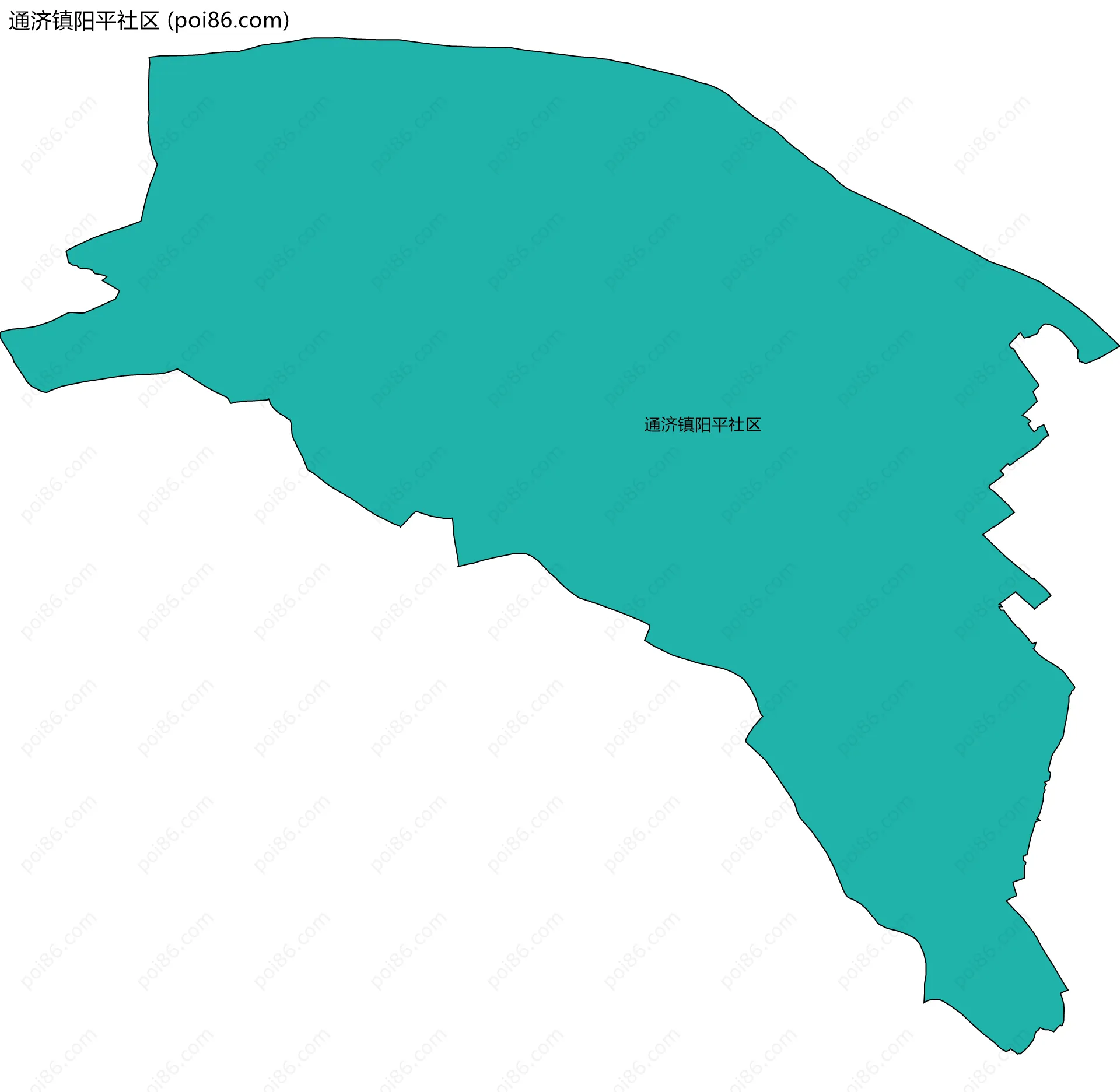 通济镇阳平社区边界地图