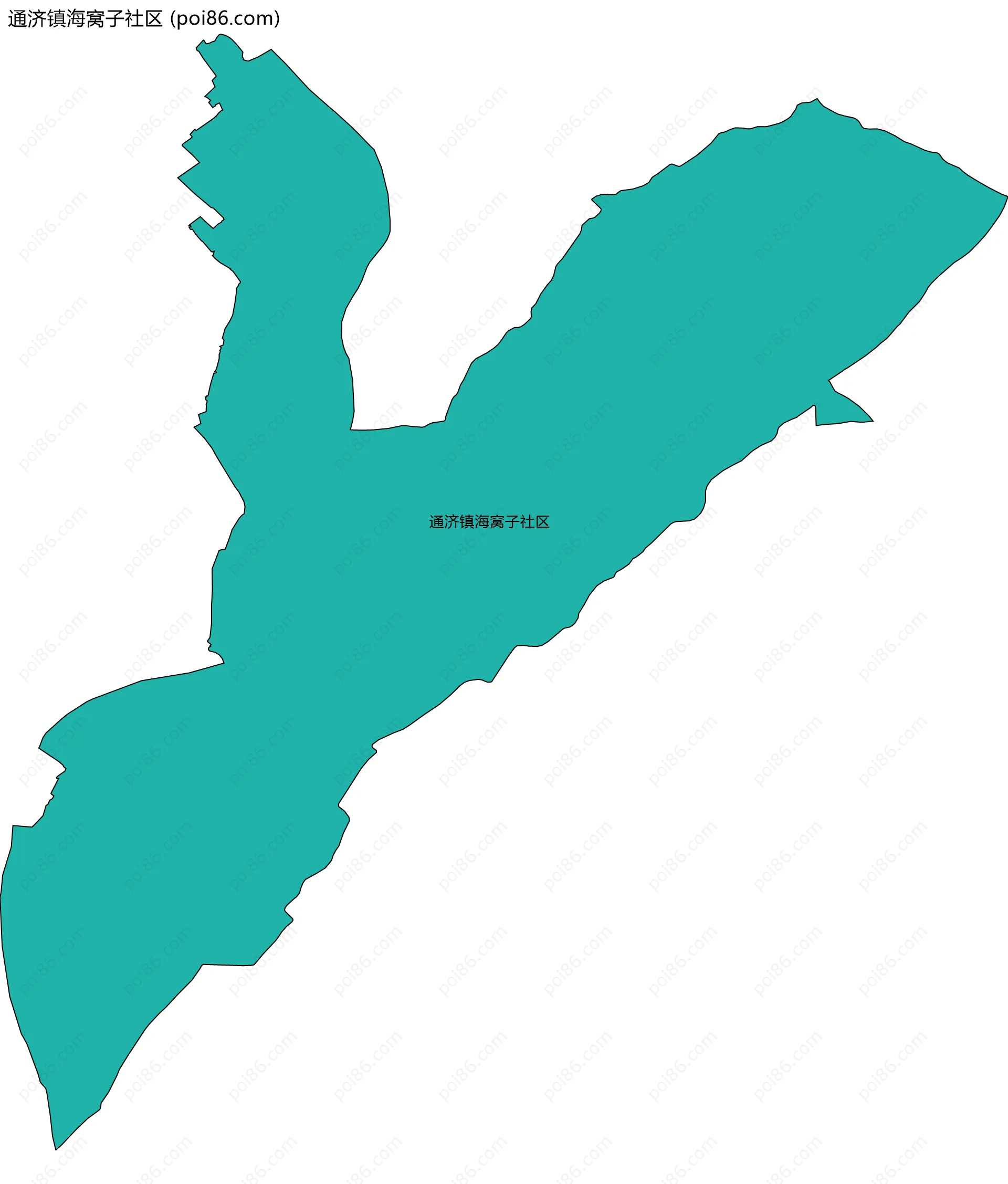通济镇海窝子社区边界地图