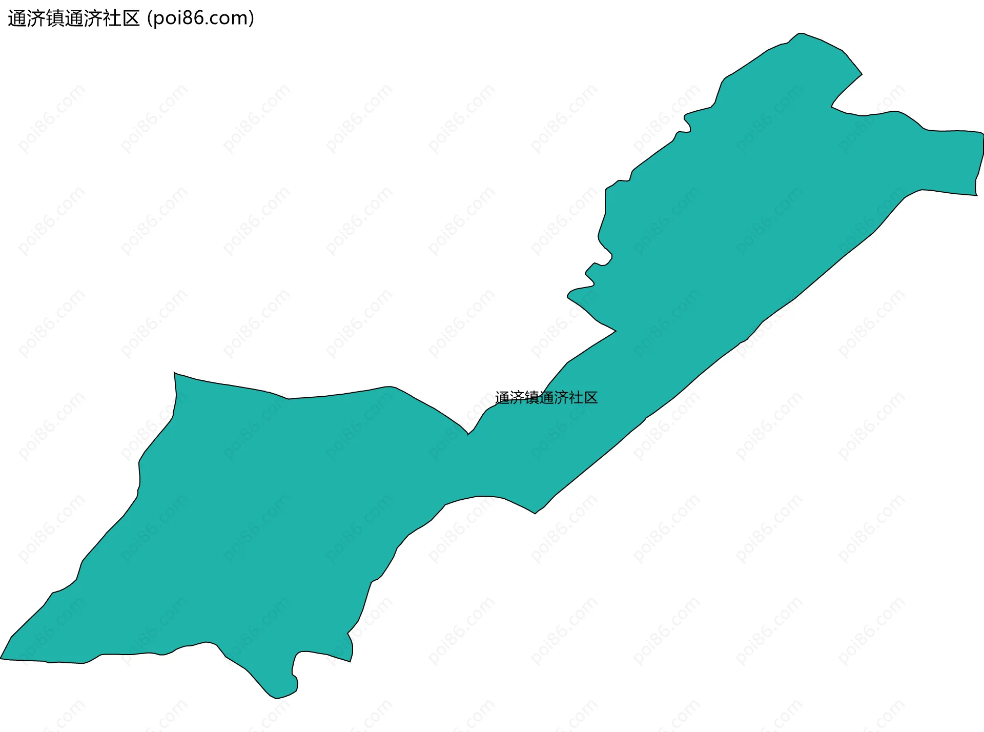 通济镇通济社区边界地图