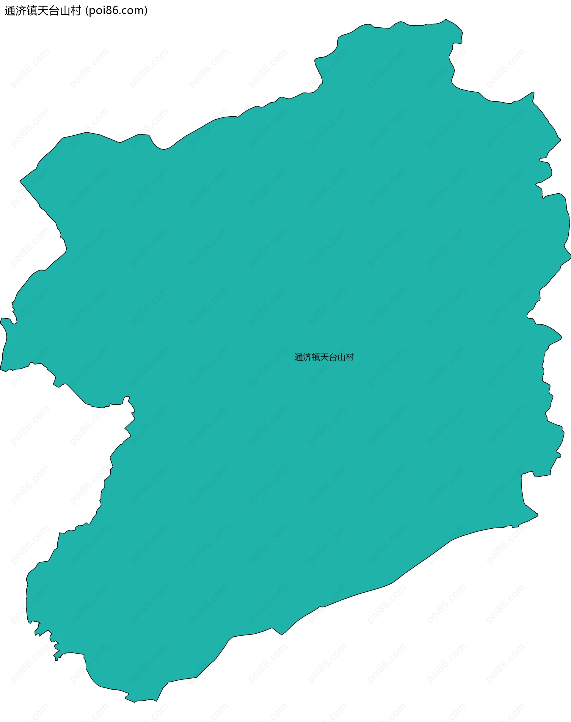 通济镇天台山村边界地图