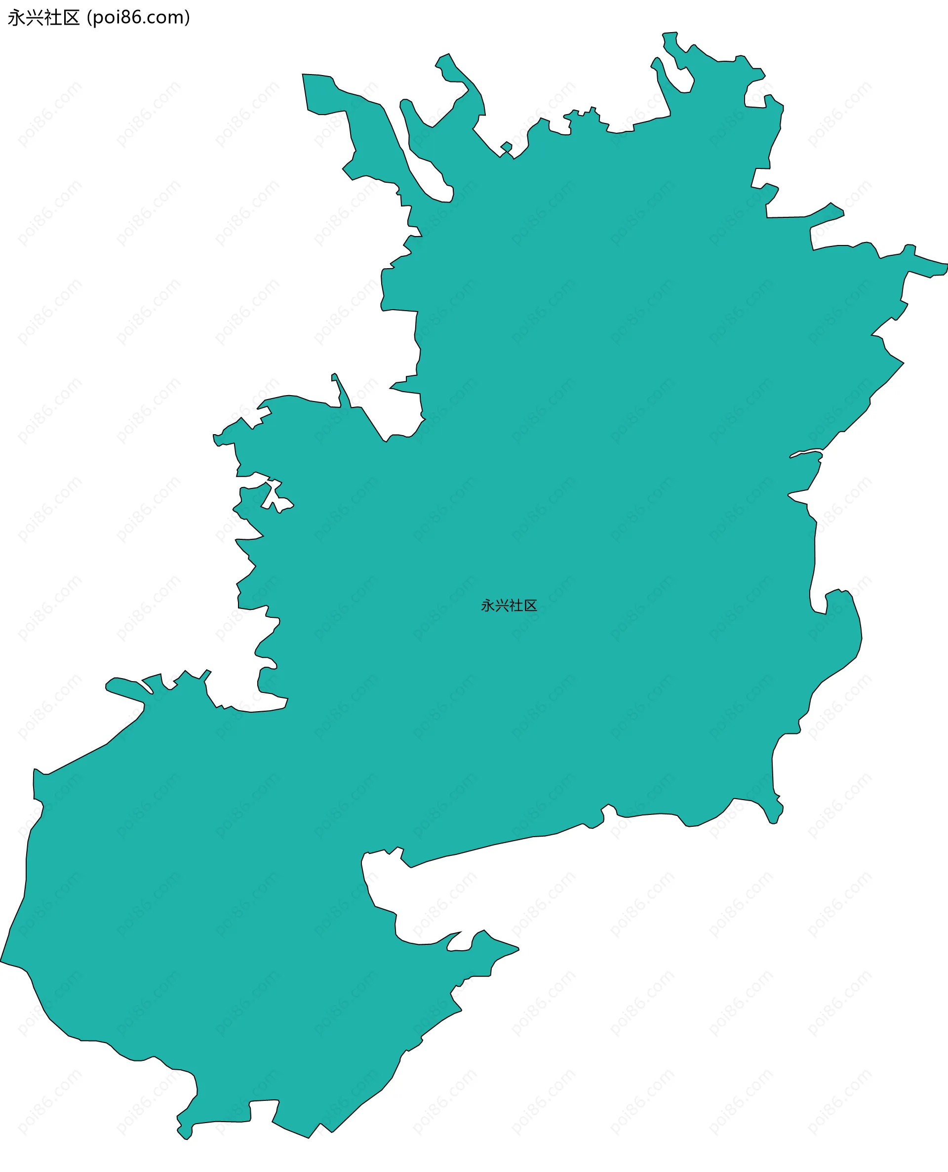 永兴社区边界地图