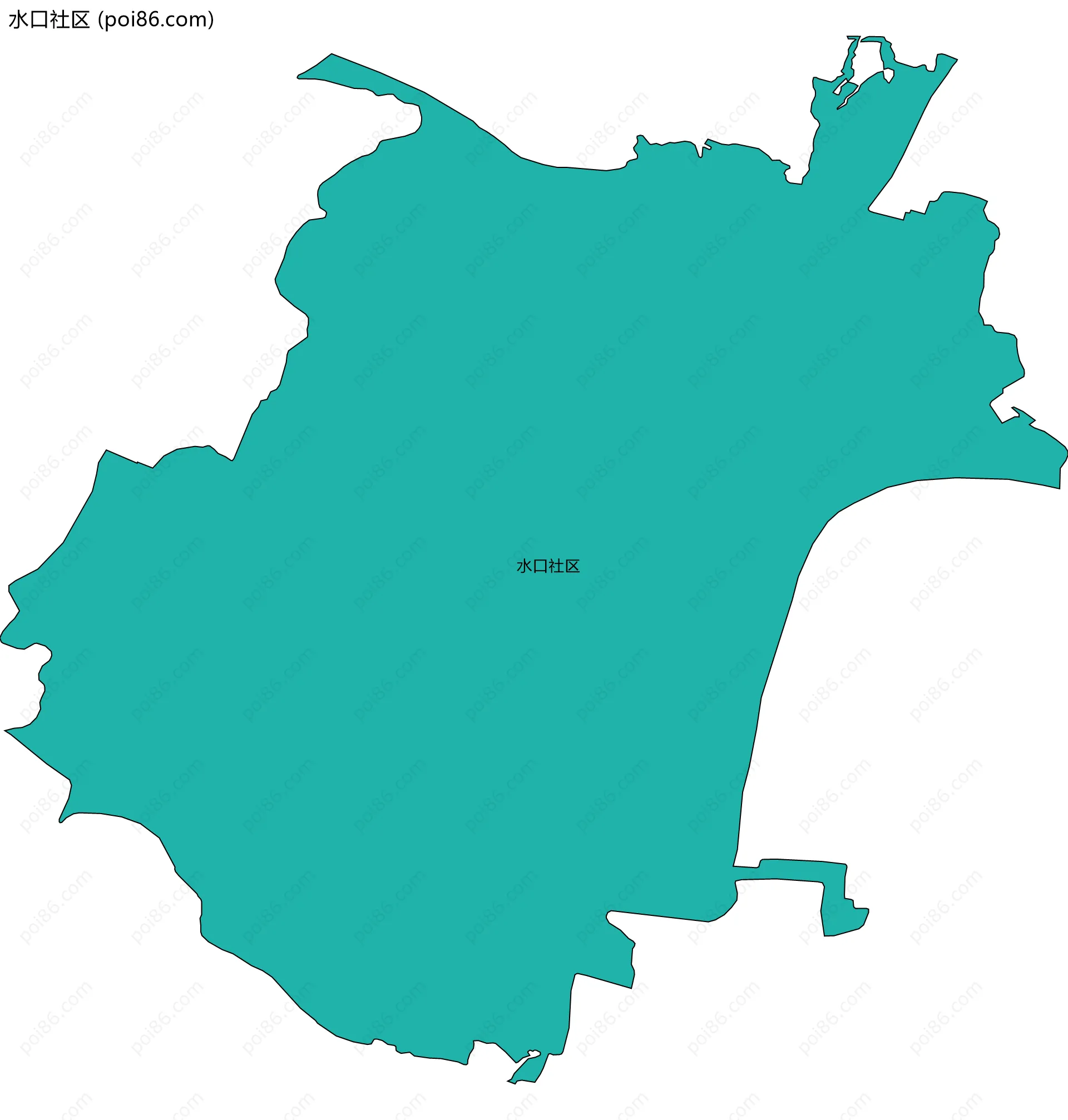 水口社区边界地图