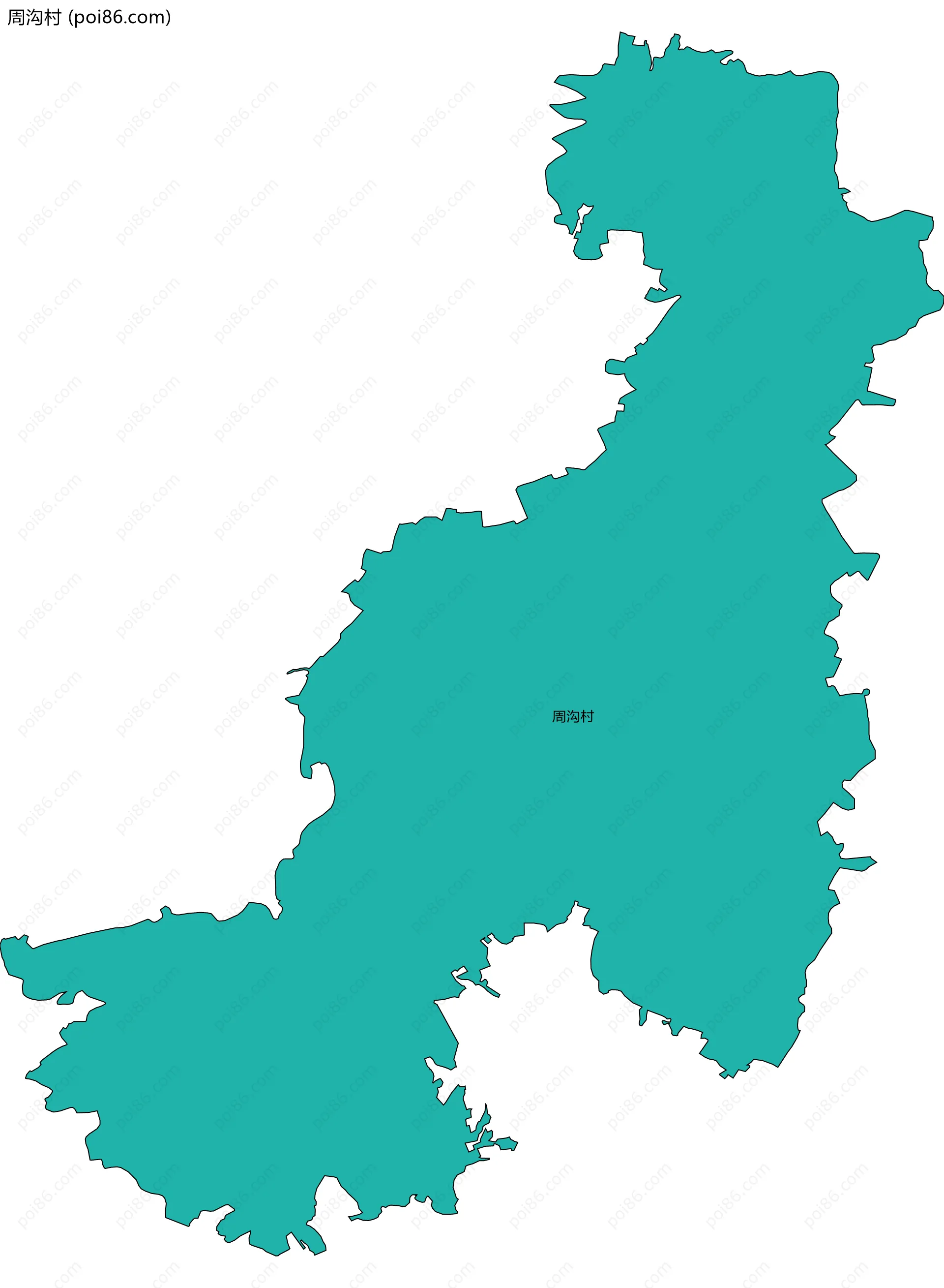 周沟村边界地图