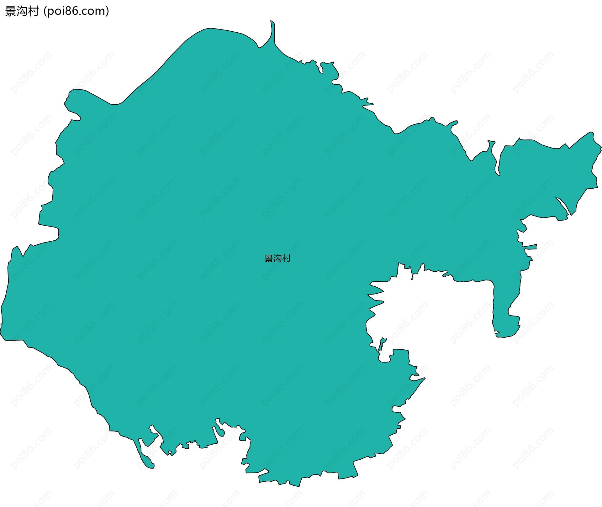 景沟村边界地图
