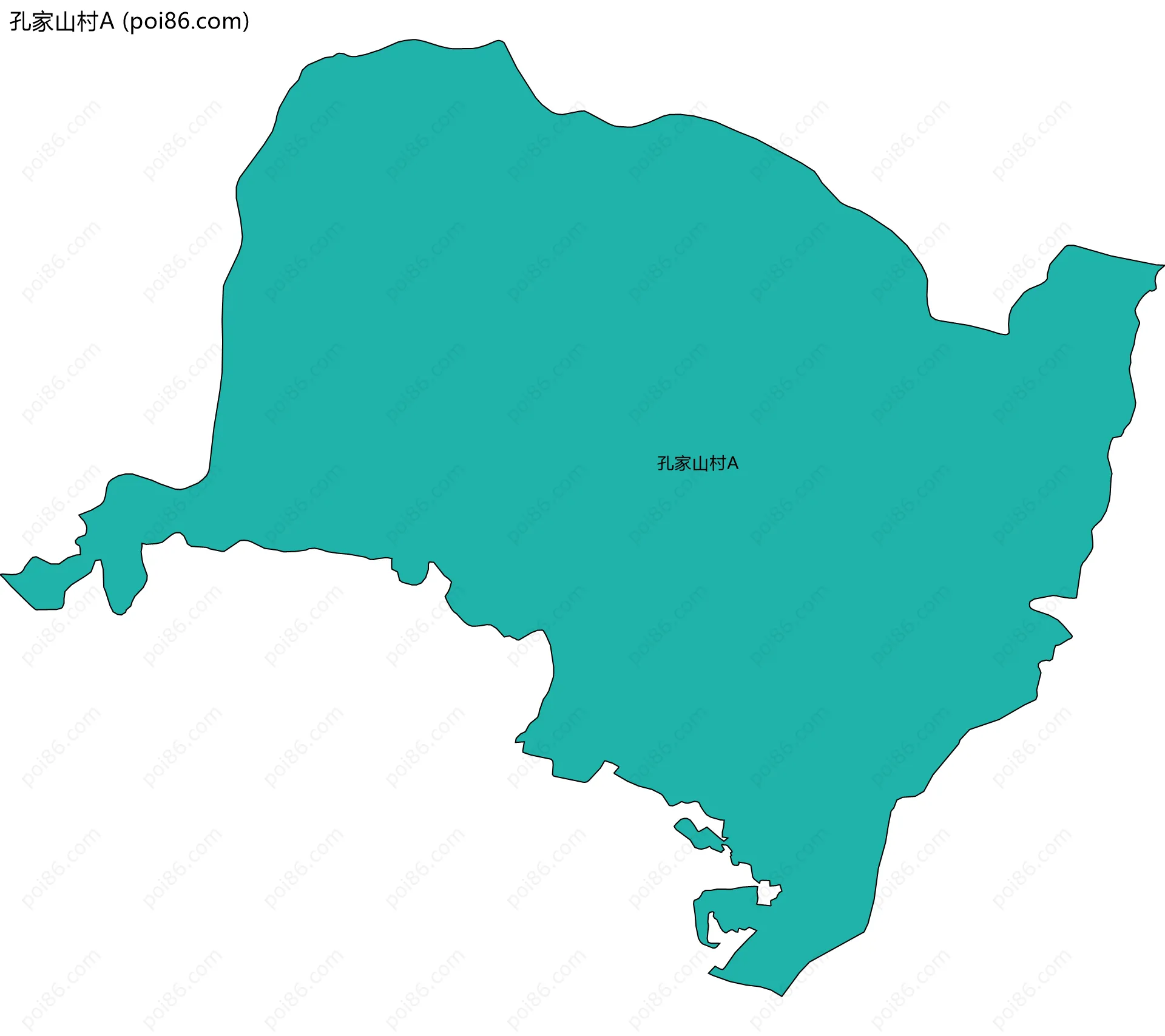 孔家山村A边界地图