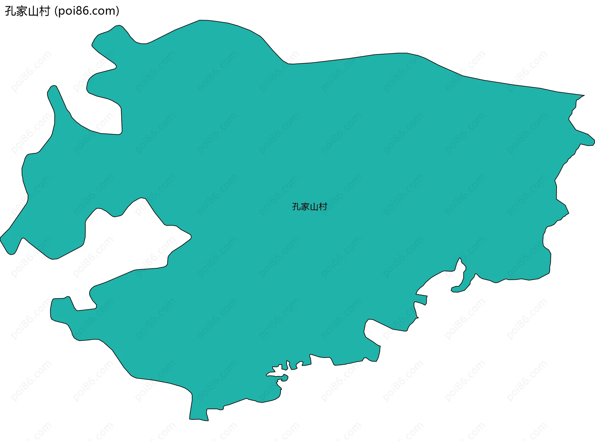 孔家山村边界地图