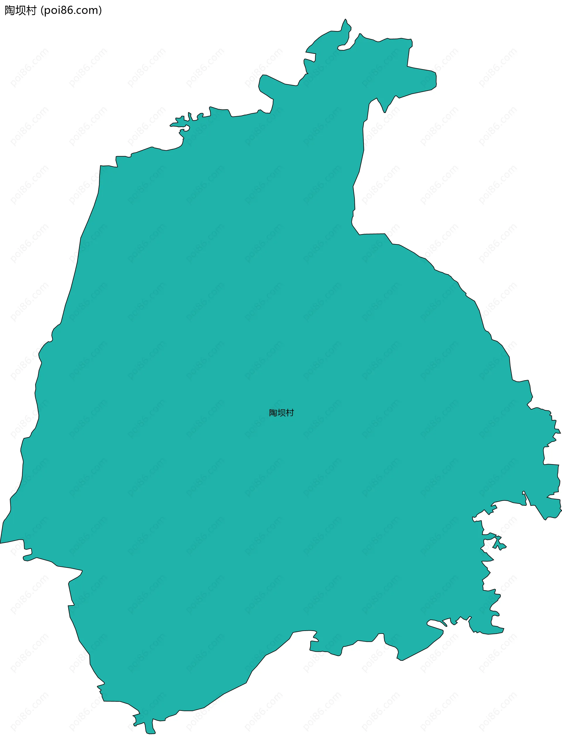 陶坝村边界地图