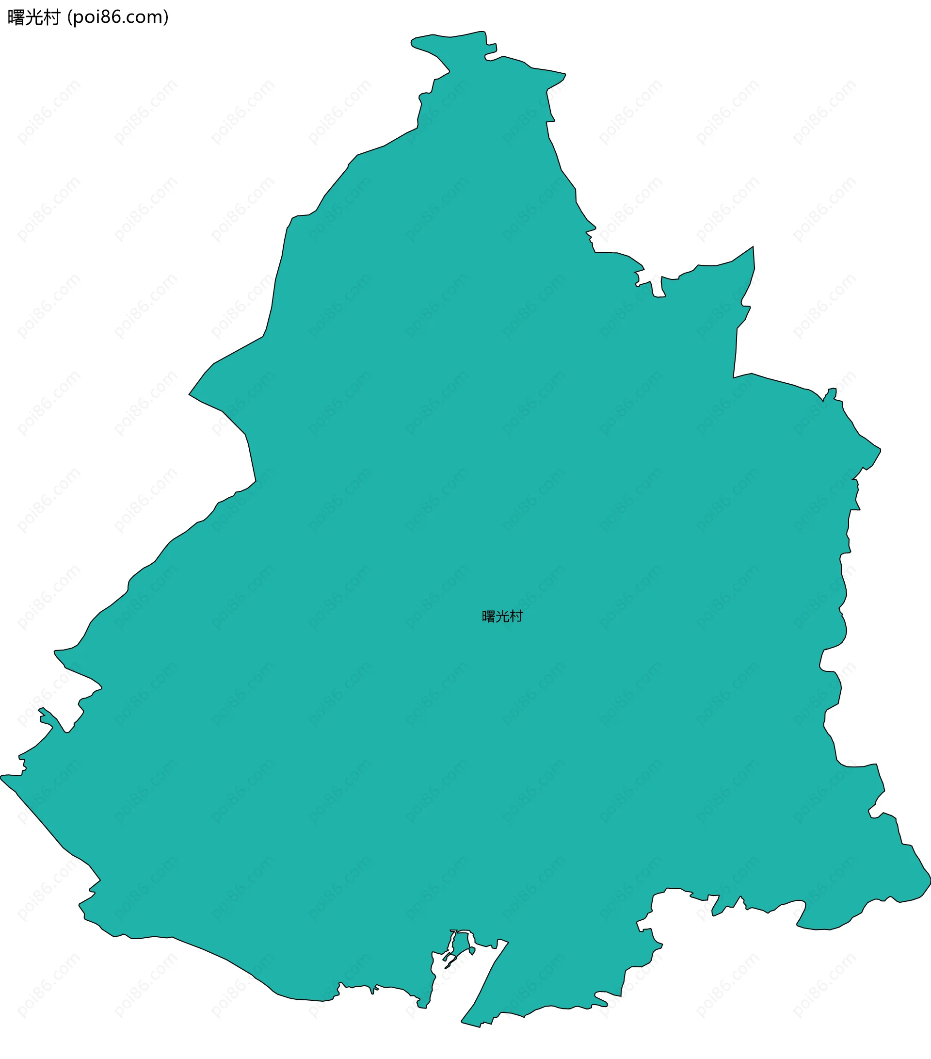 曙光村边界地图