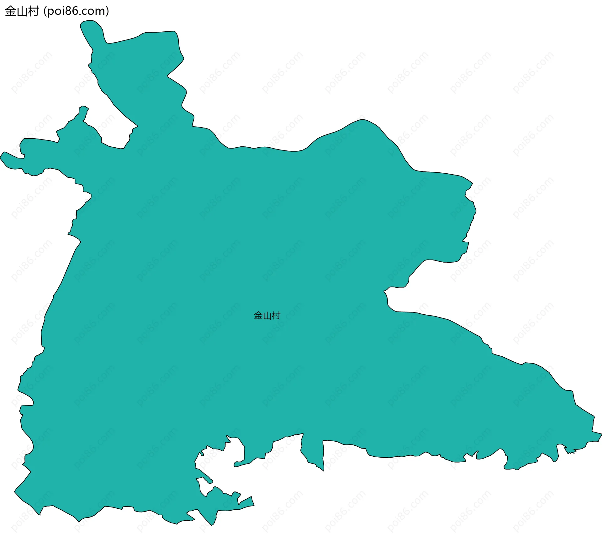 金山村边界地图