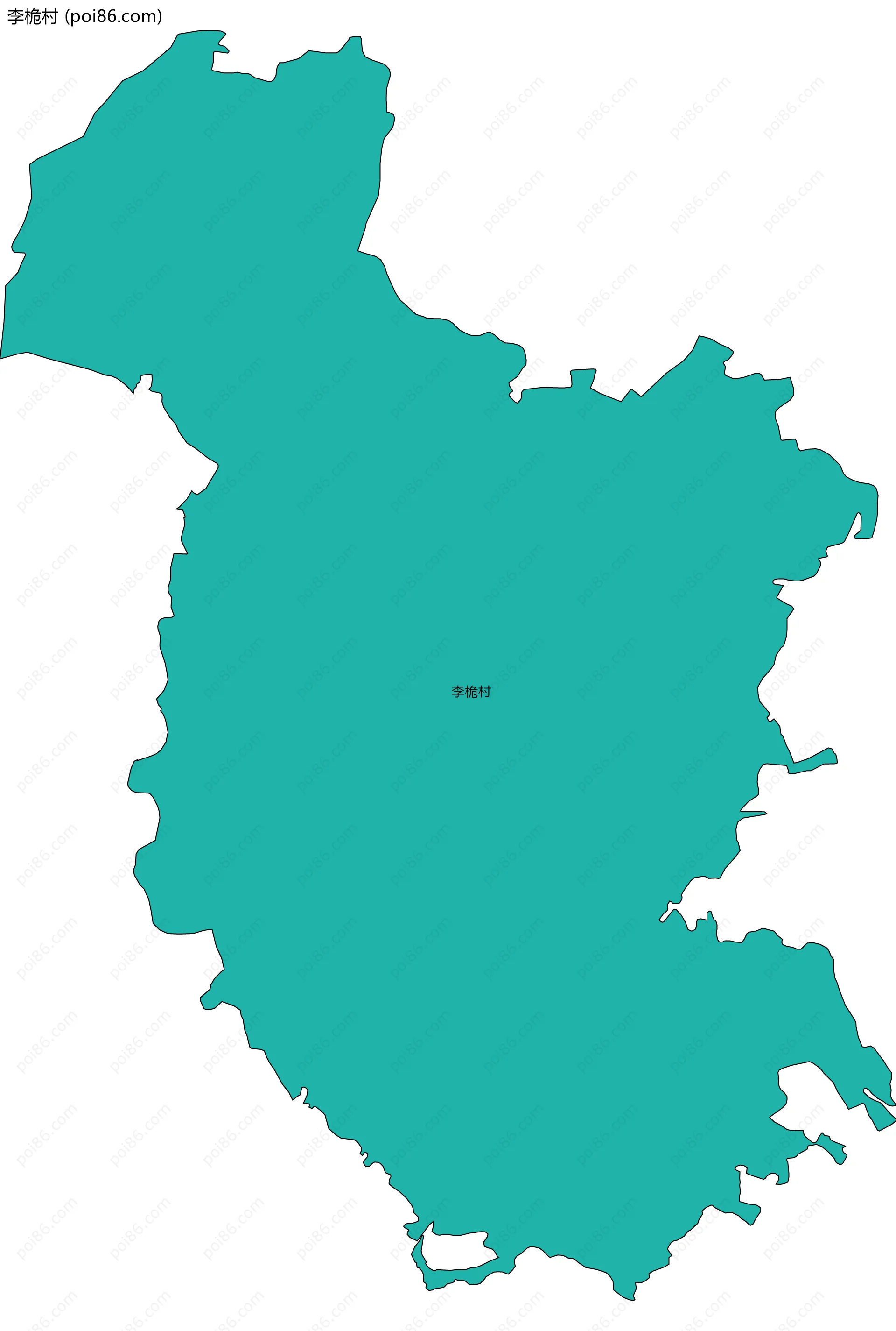 李桅村边界地图