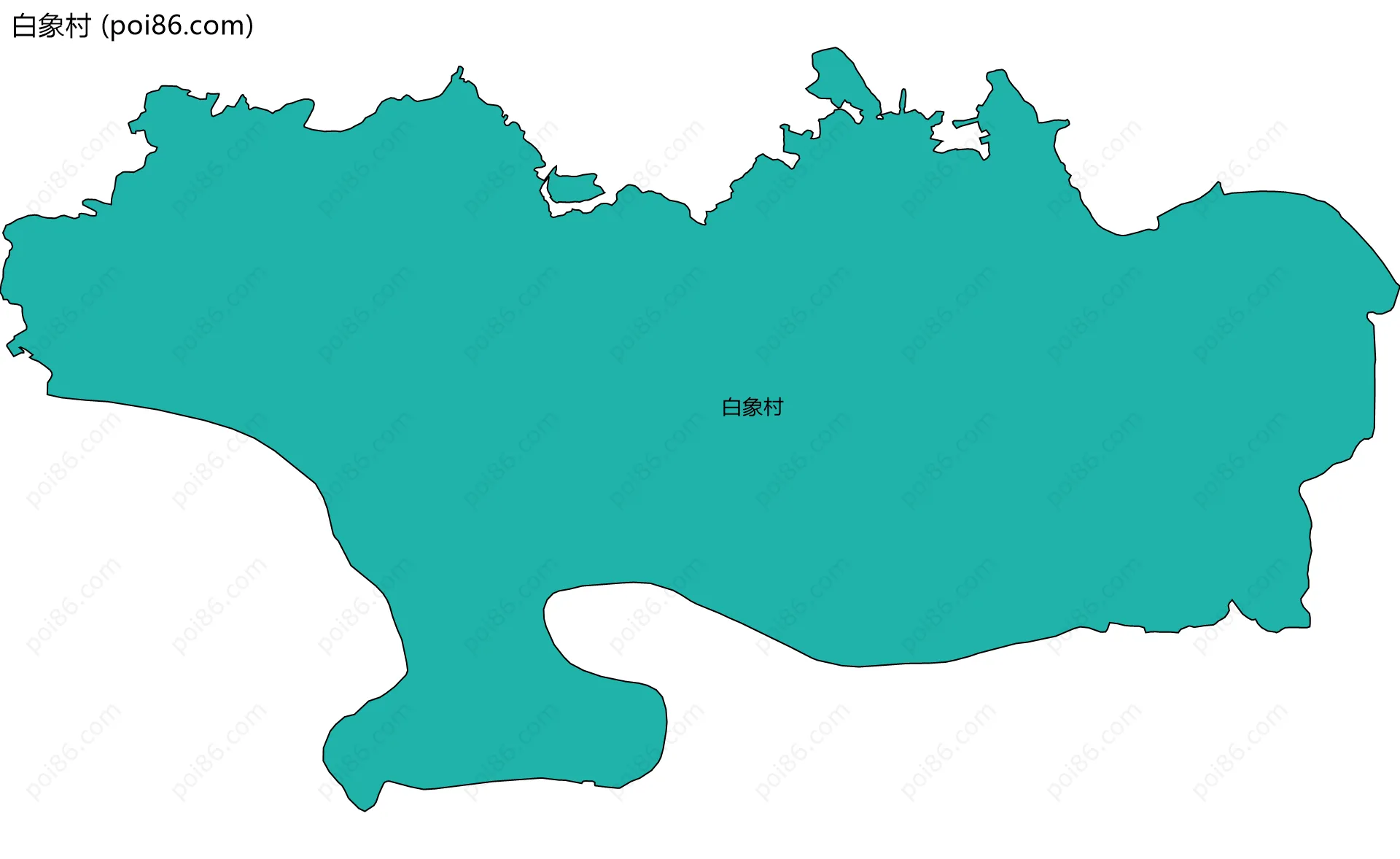 白象村边界地图