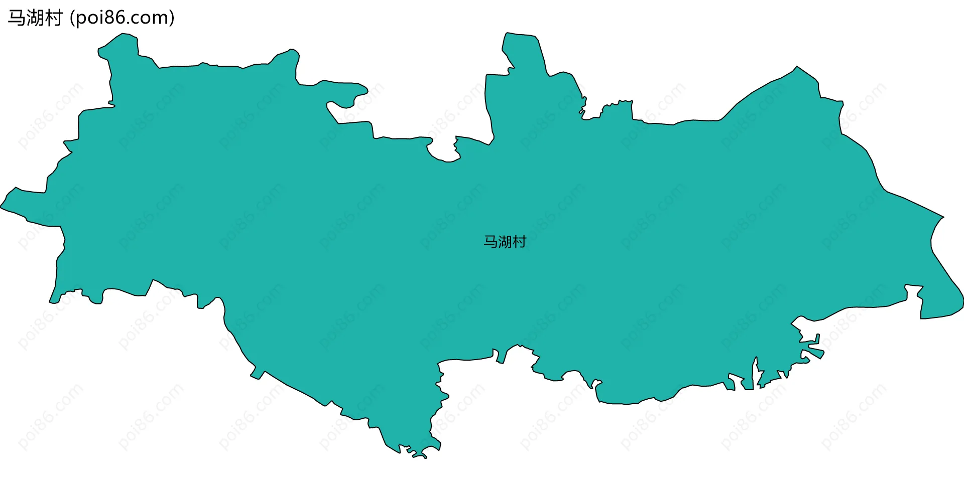 马湖村边界地图