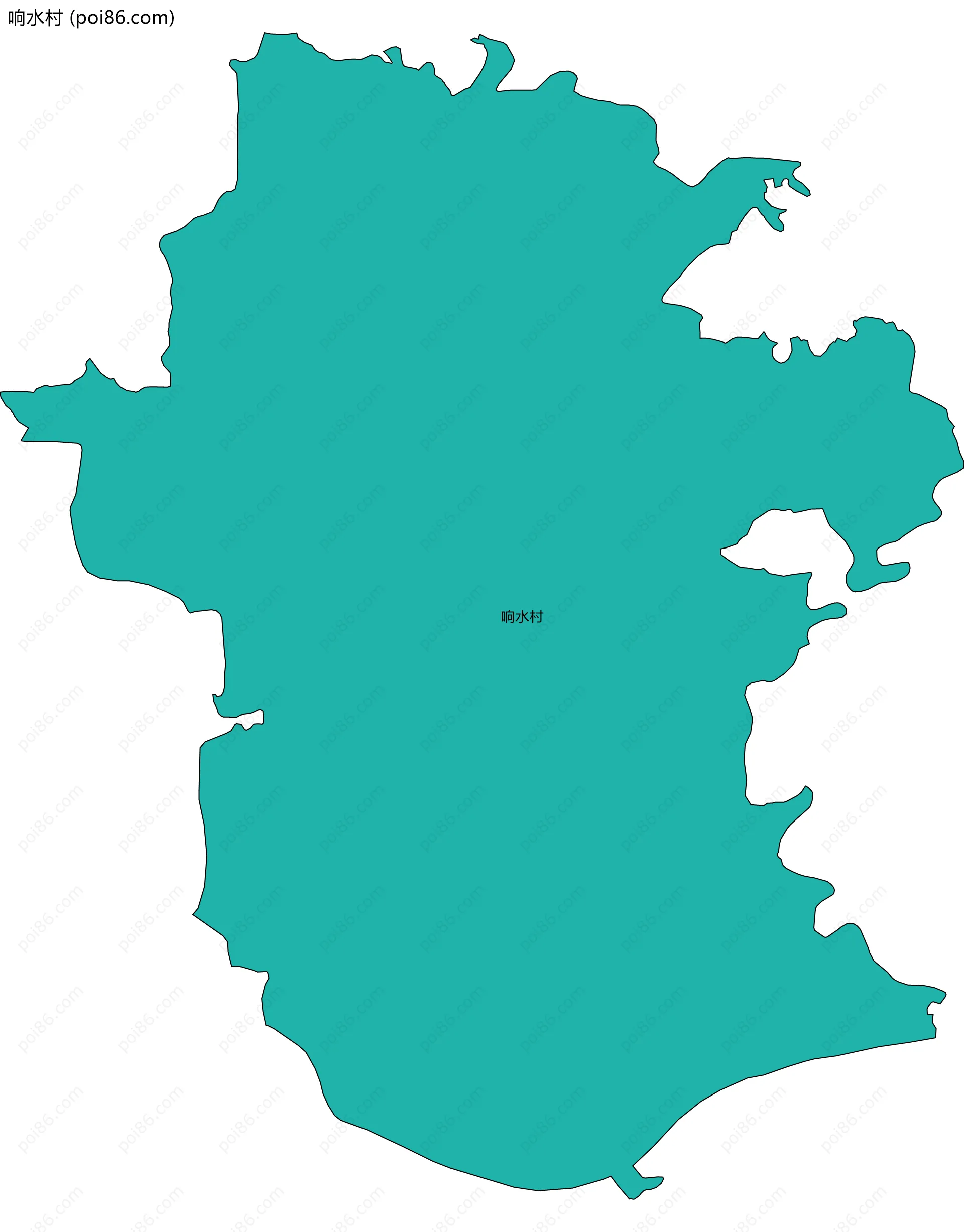 响水村边界地图