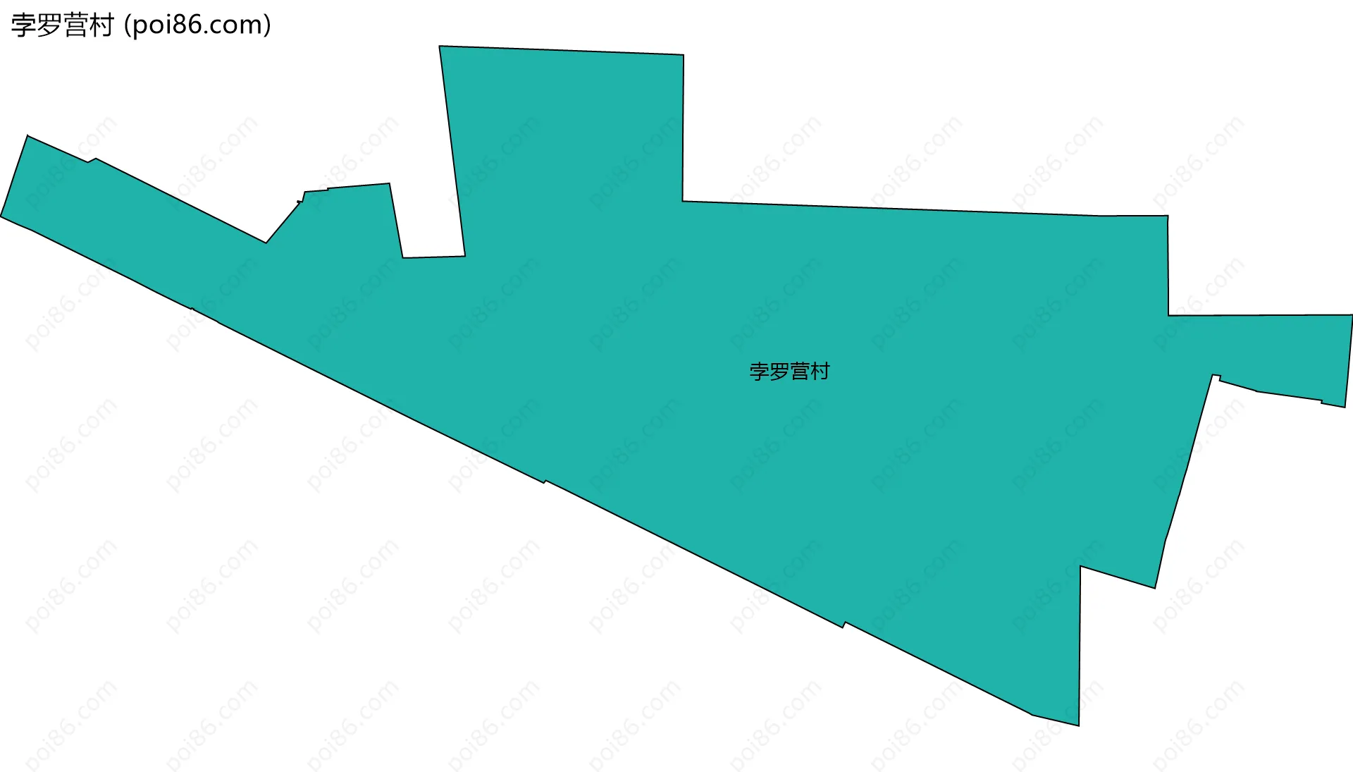 孛罗营村边界地图