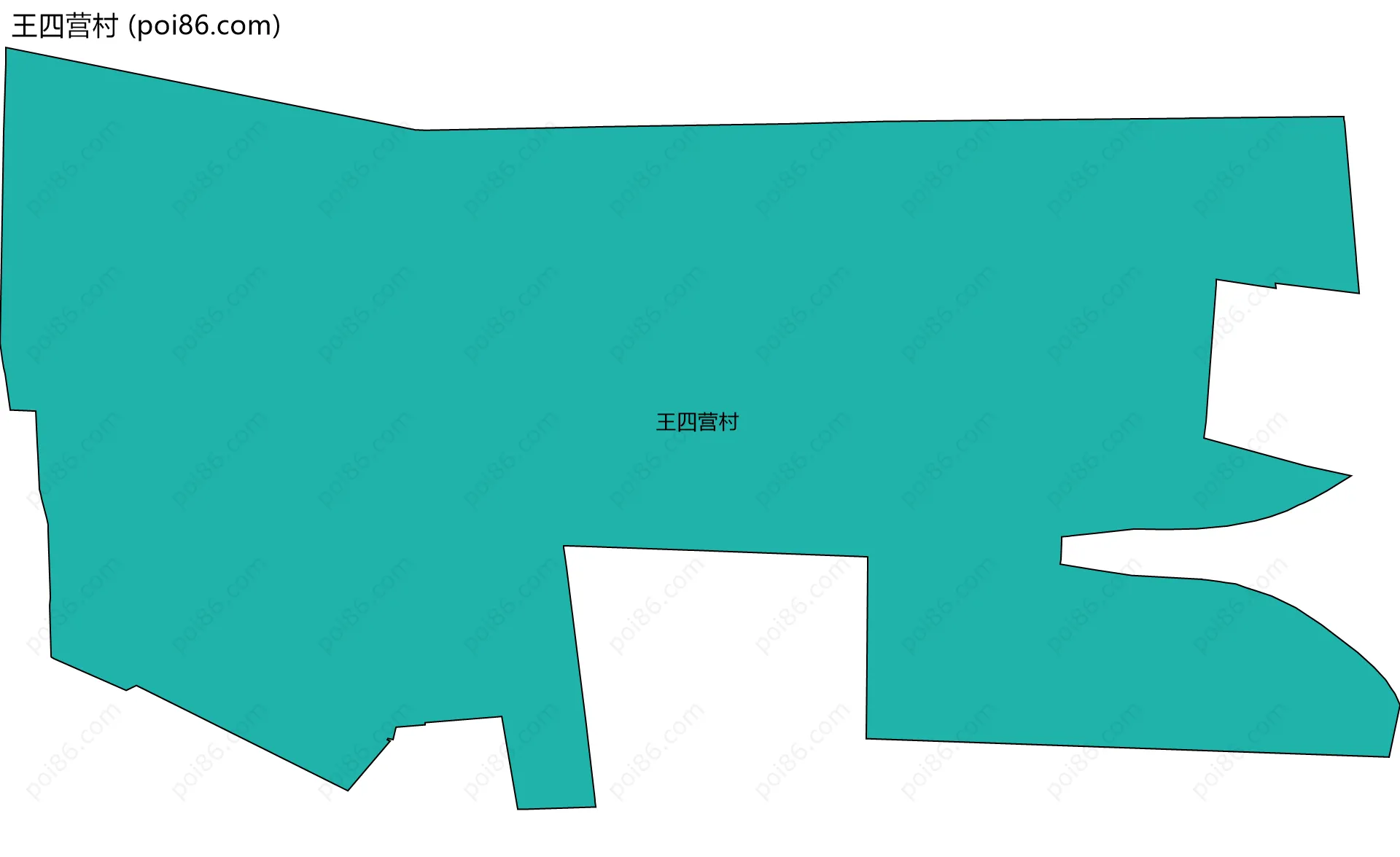 王四营村边界地图