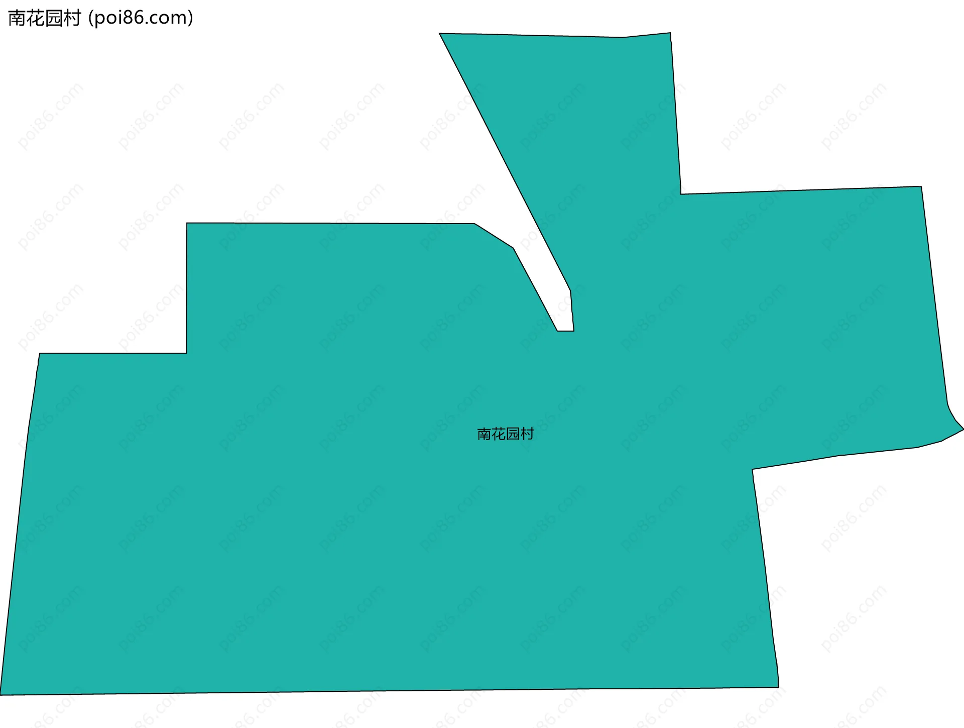 南花园村边界地图