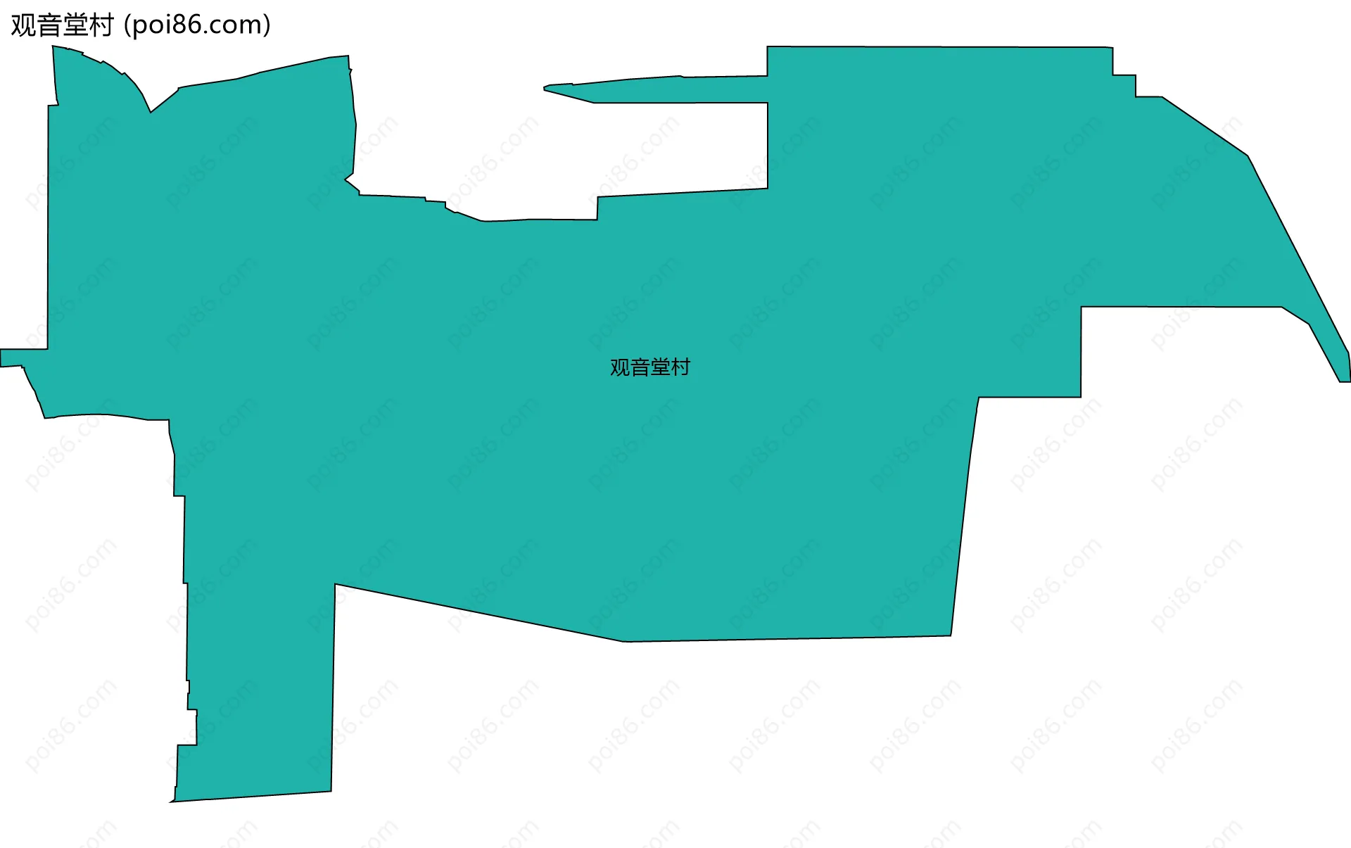 观音堂村边界地图
