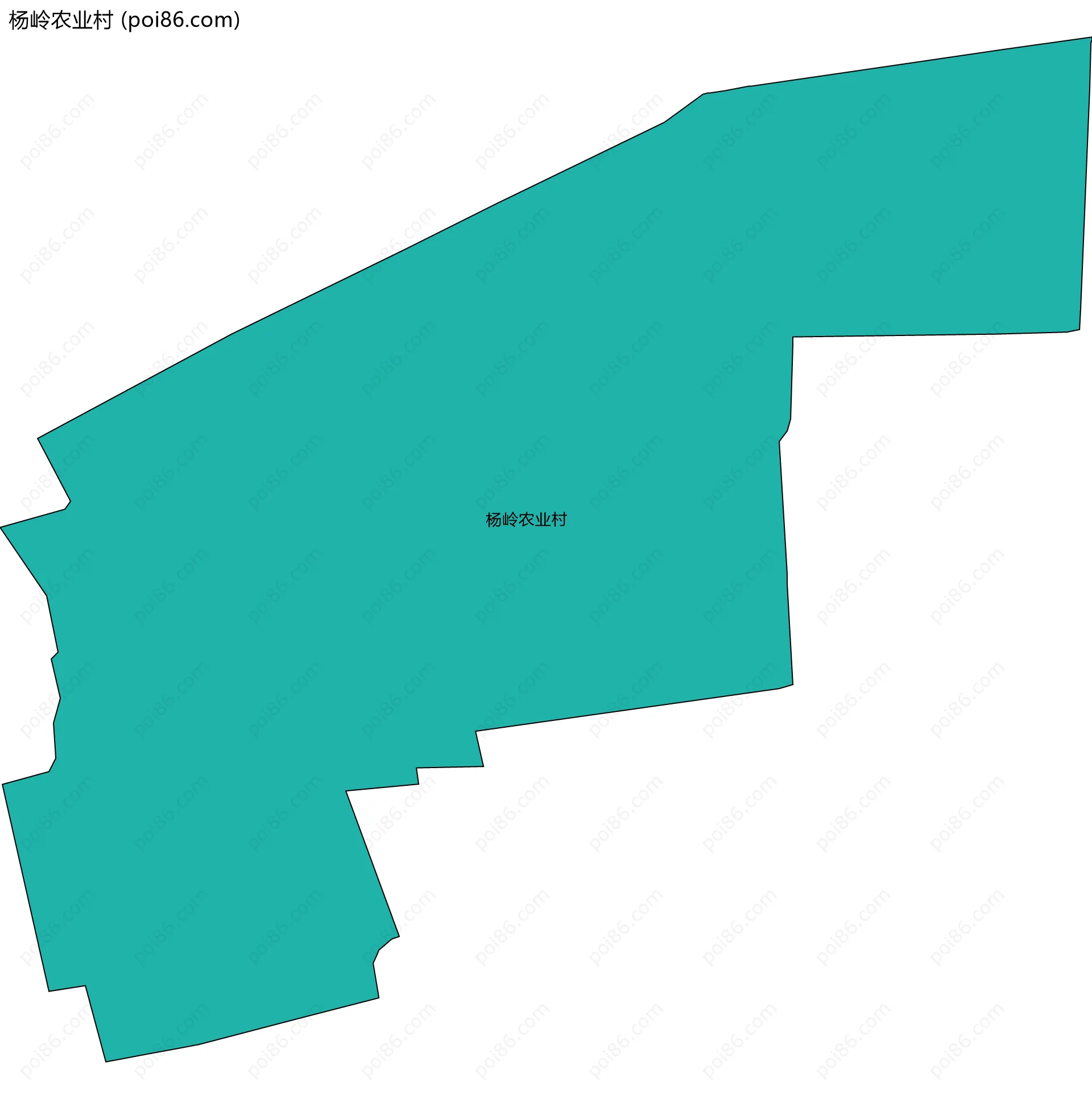 杨岭农业村边界地图