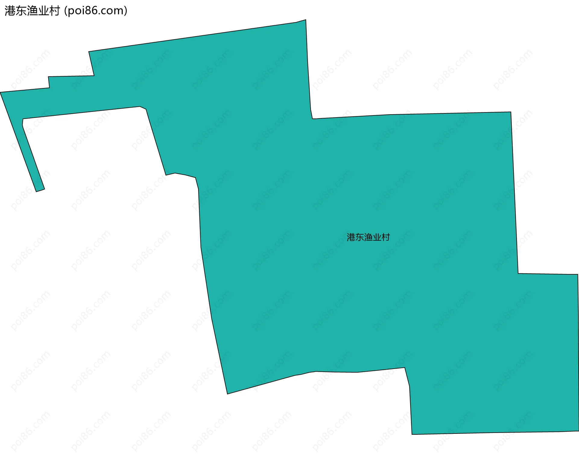 港东渔业村边界地图
