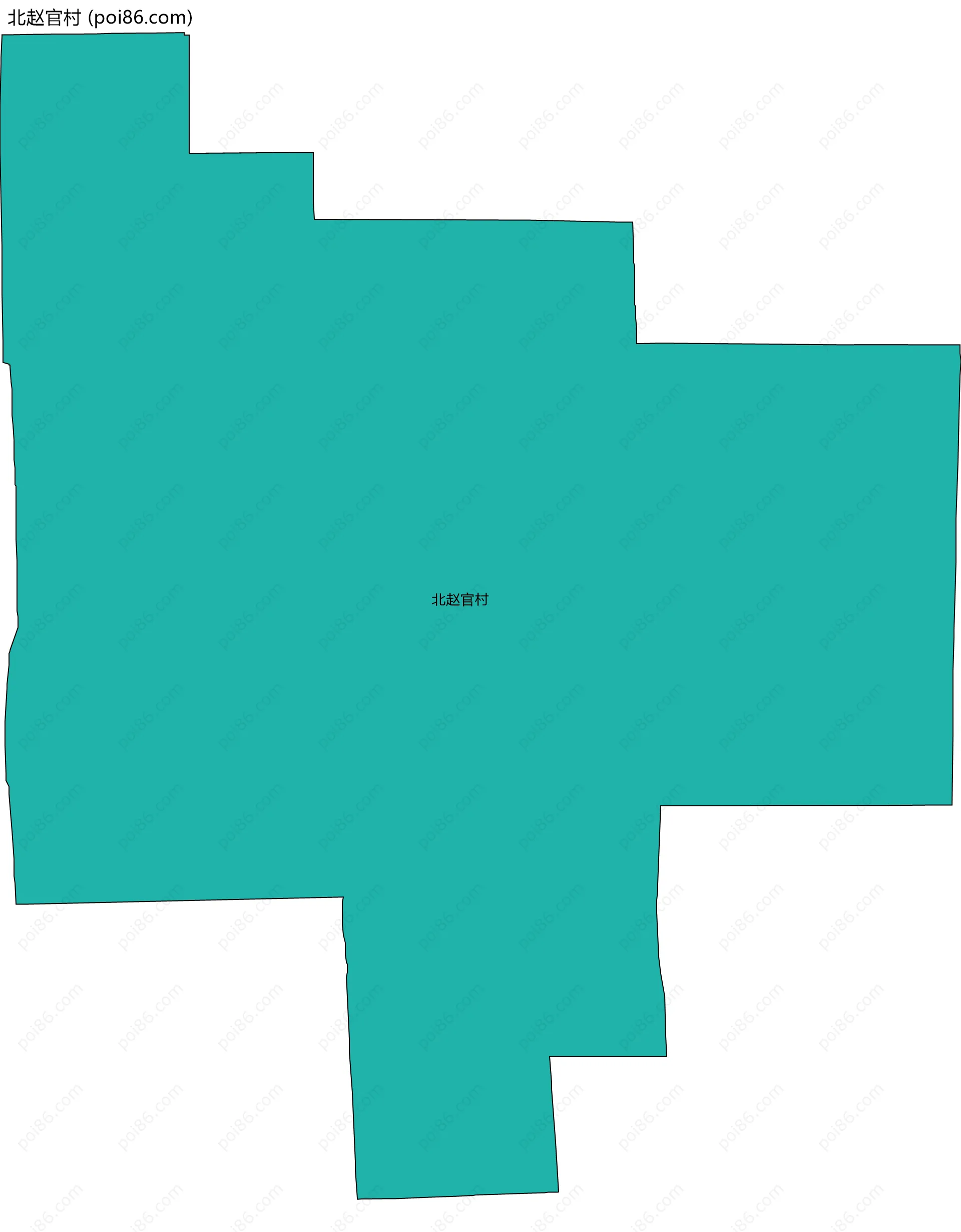 北赵官村边界地图