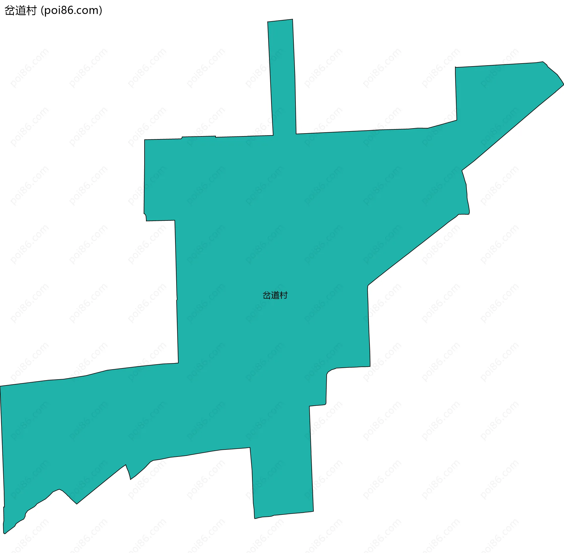 岔道村边界地图