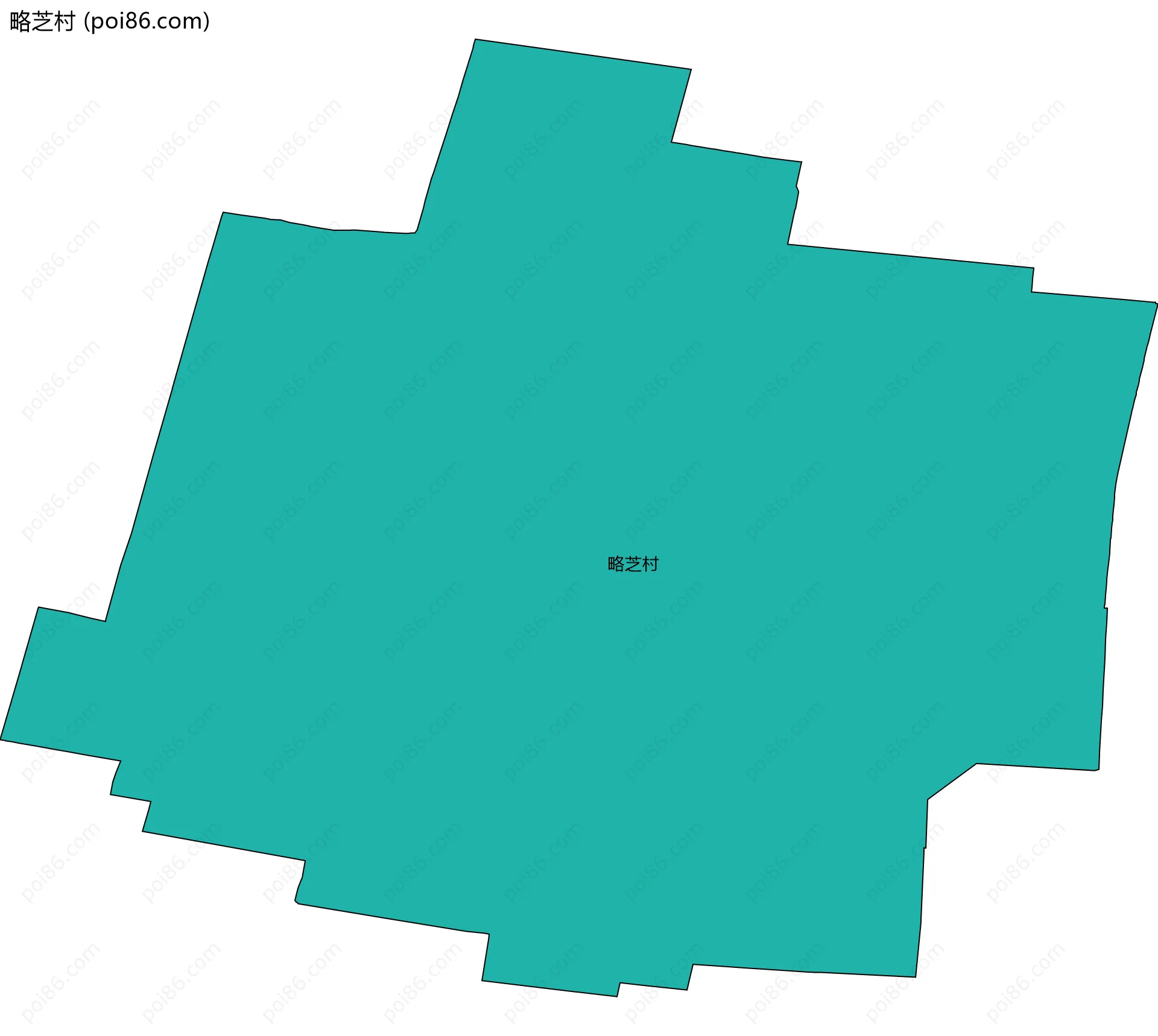 略芝村边界地图