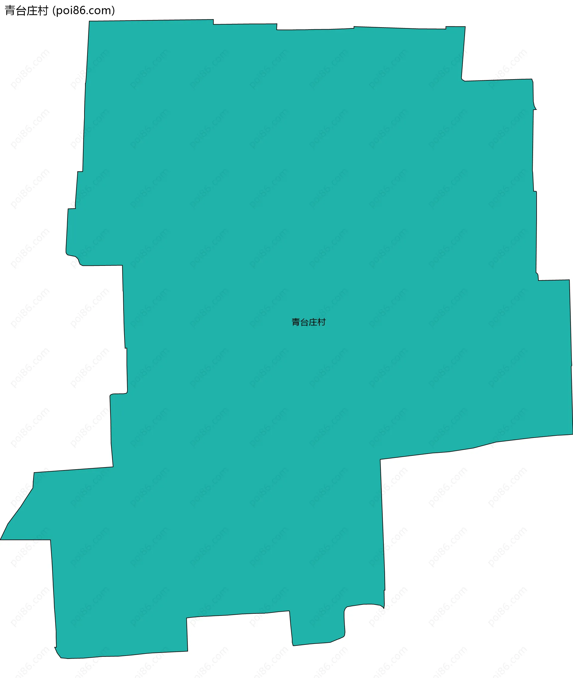 青台庄村边界地图