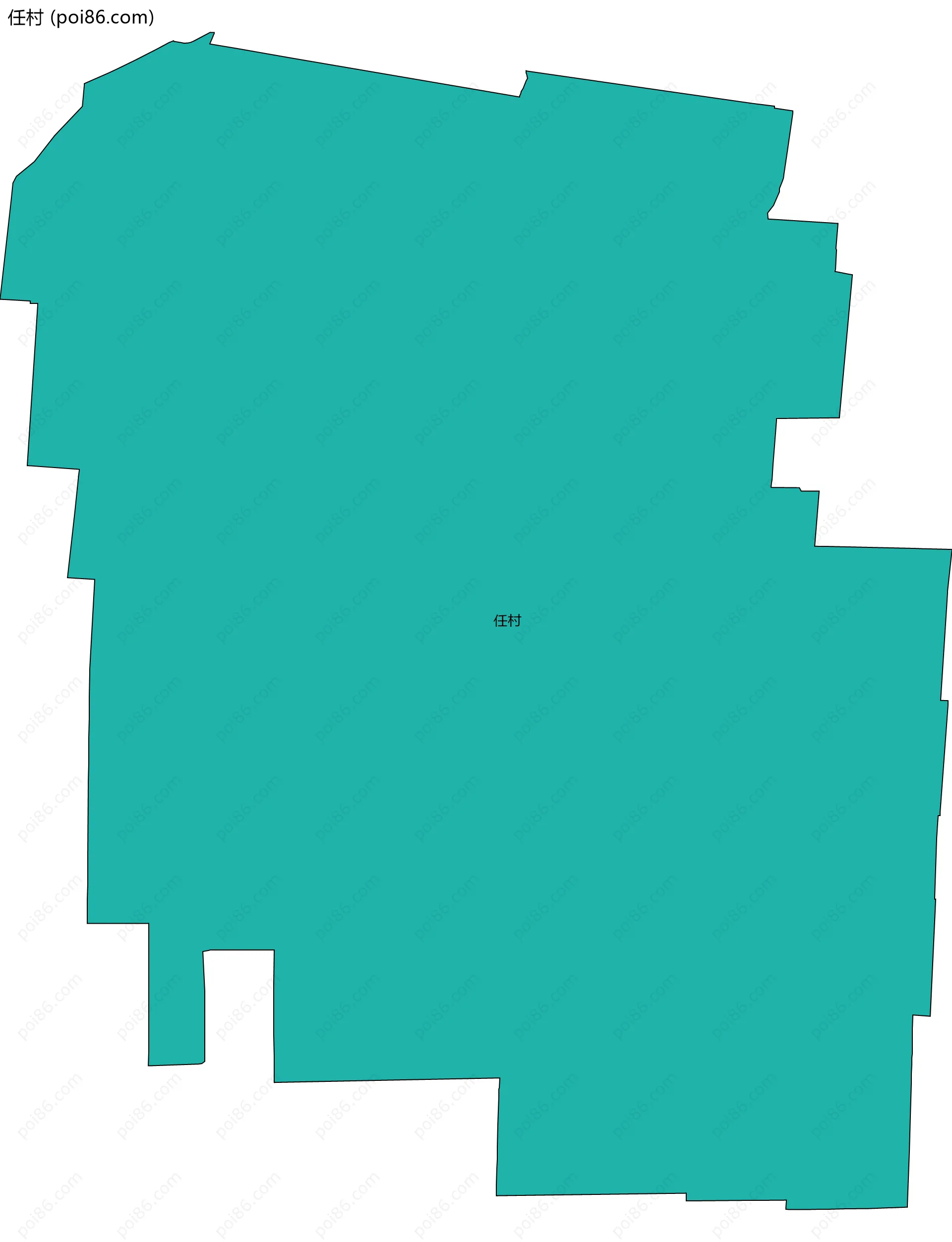 任村边界地图