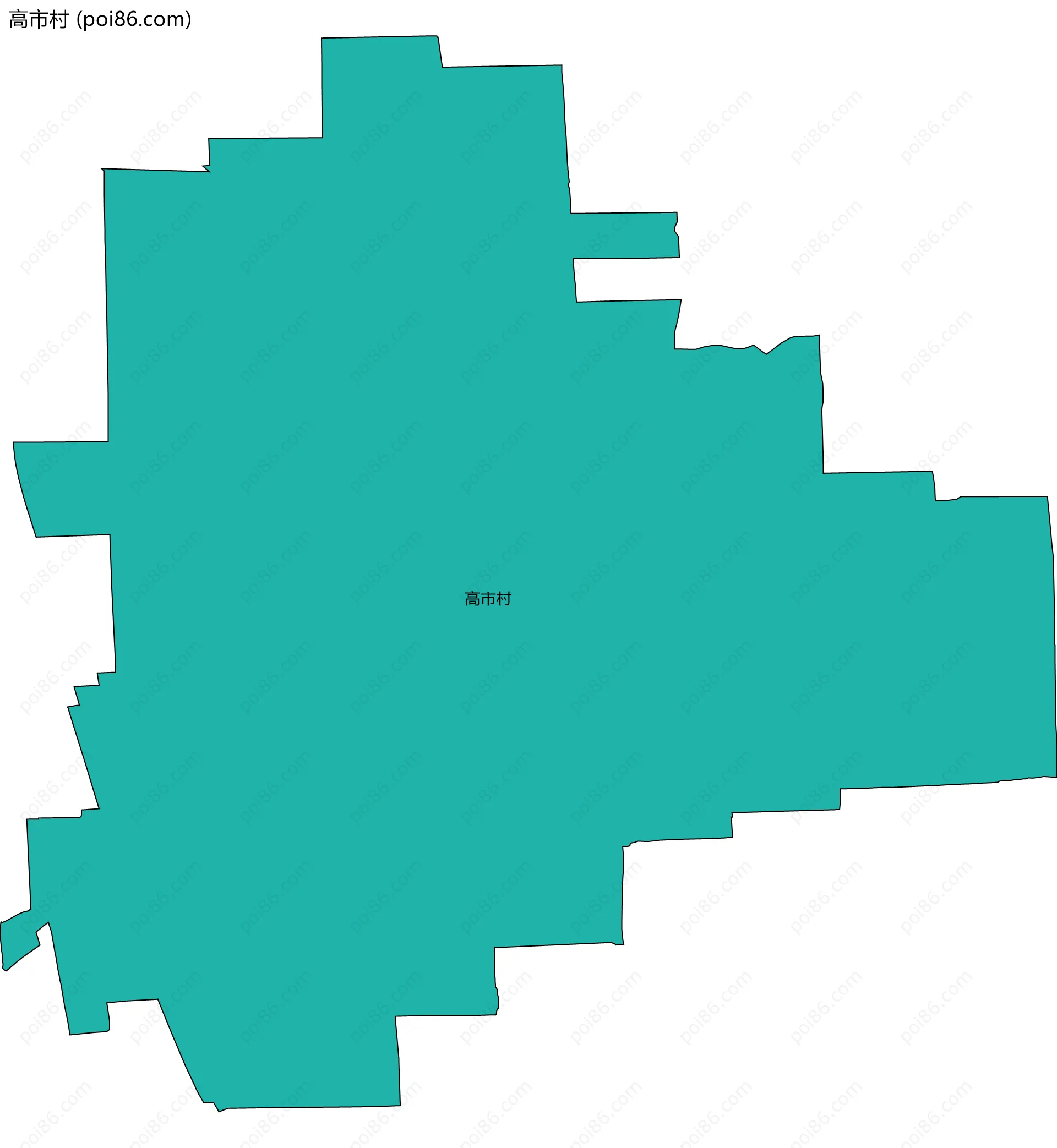 高市村边界地图