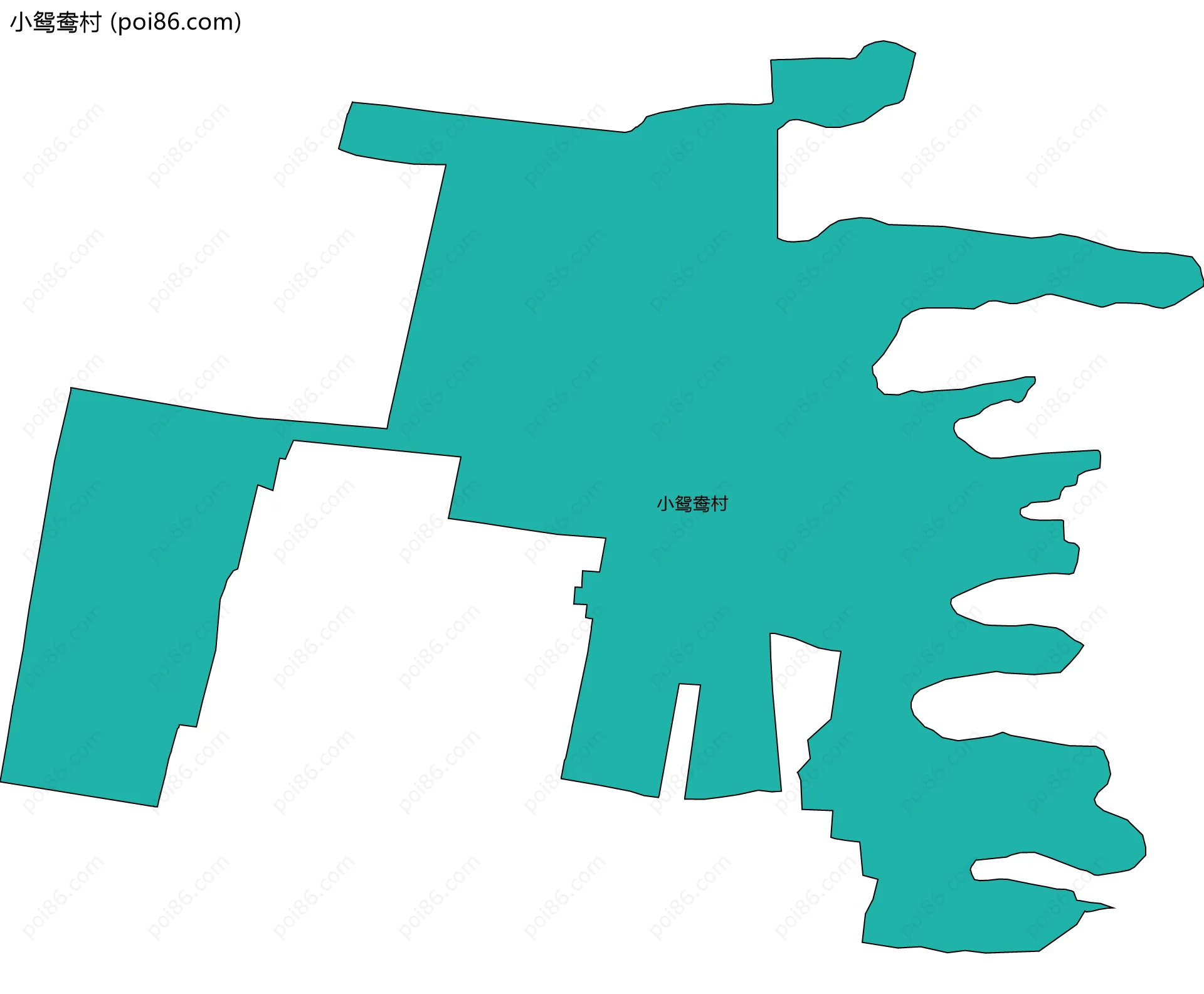 小鸳鸯村边界地图