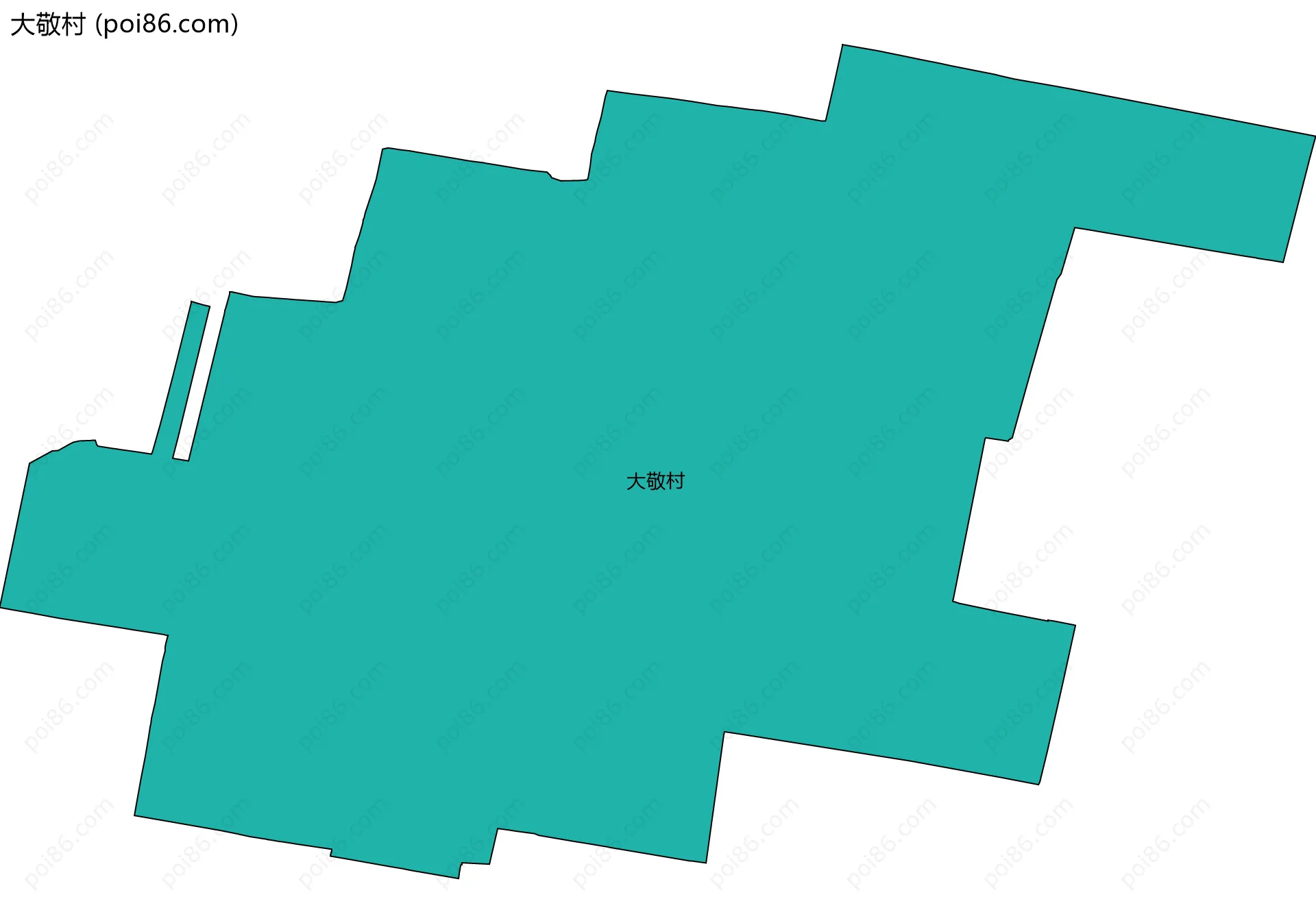 大敬村边界地图