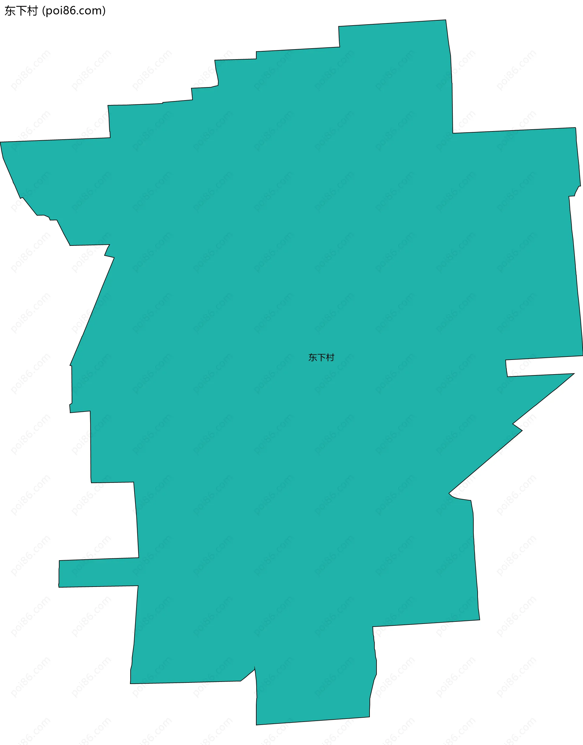 东下村边界地图