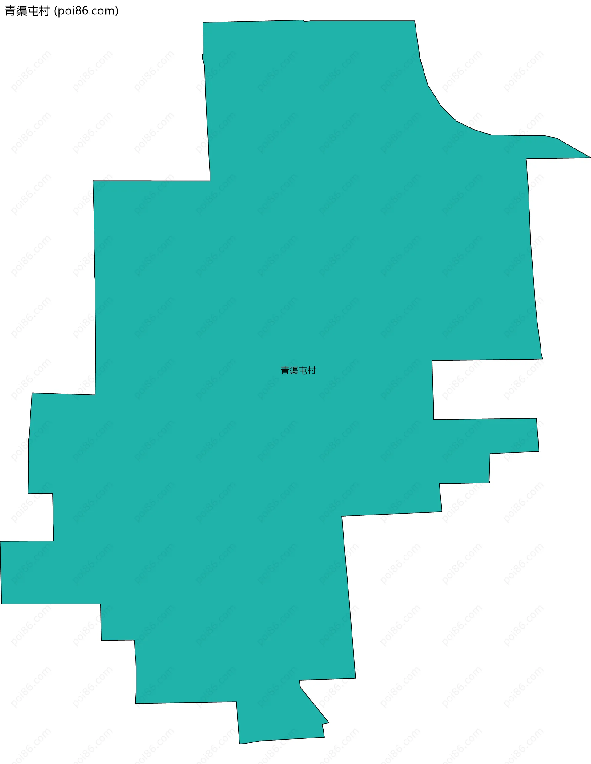 青渠屯村边界地图