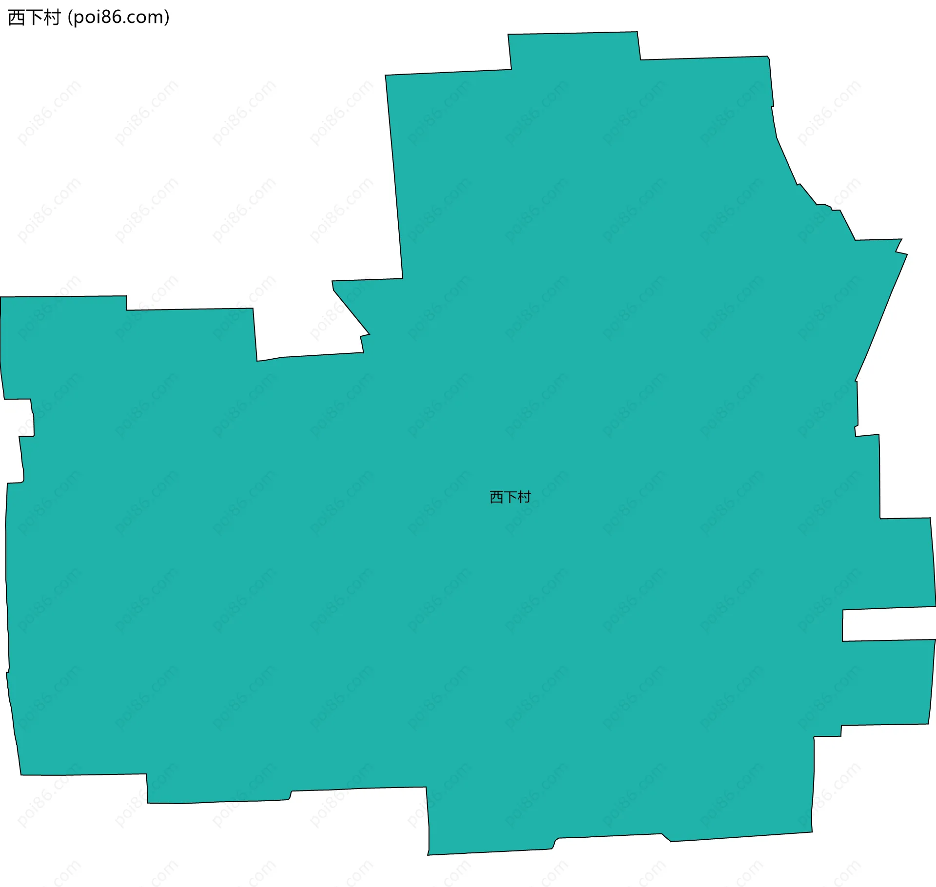 西下村边界地图