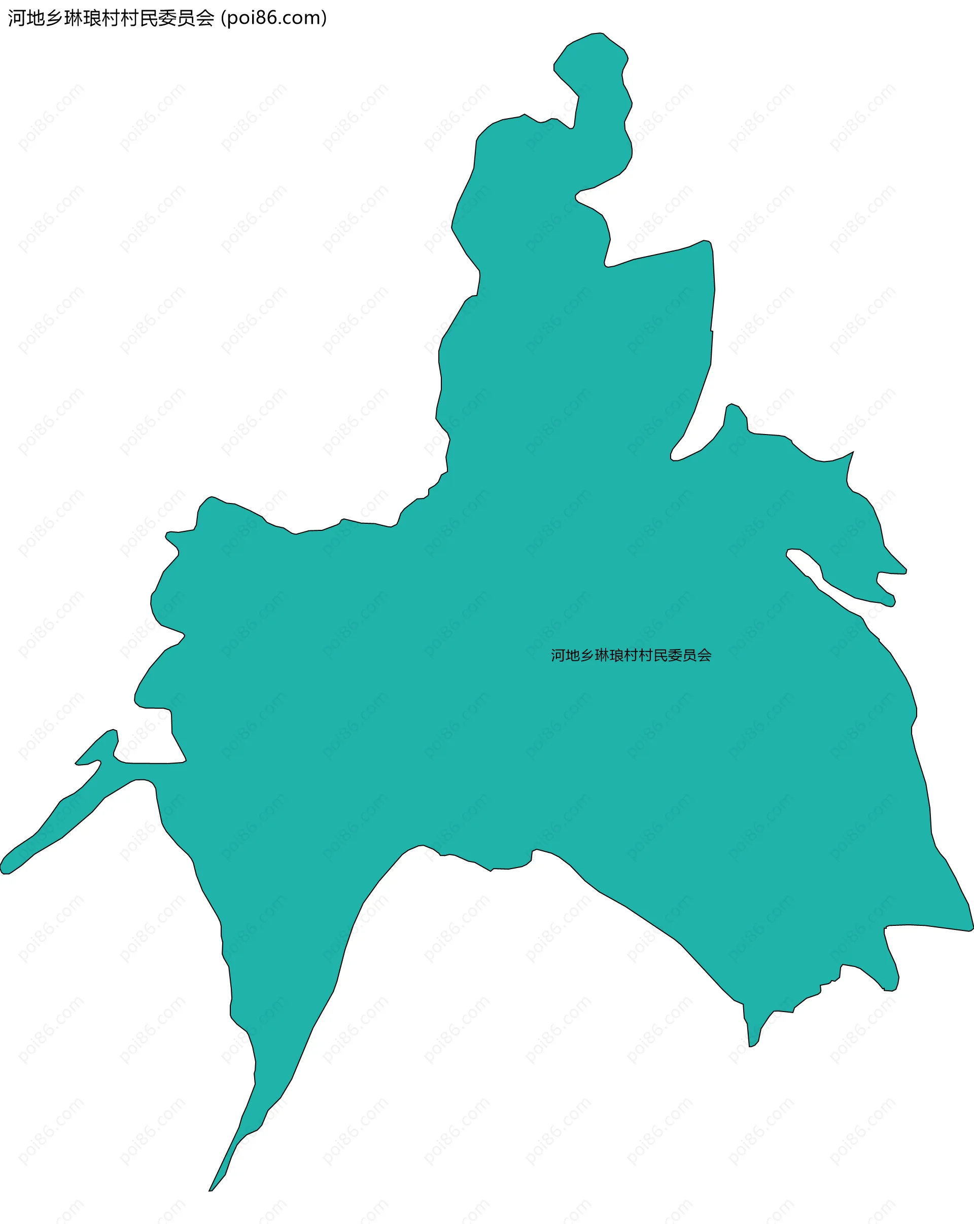 河地乡琳琅村村民委员会边界地图