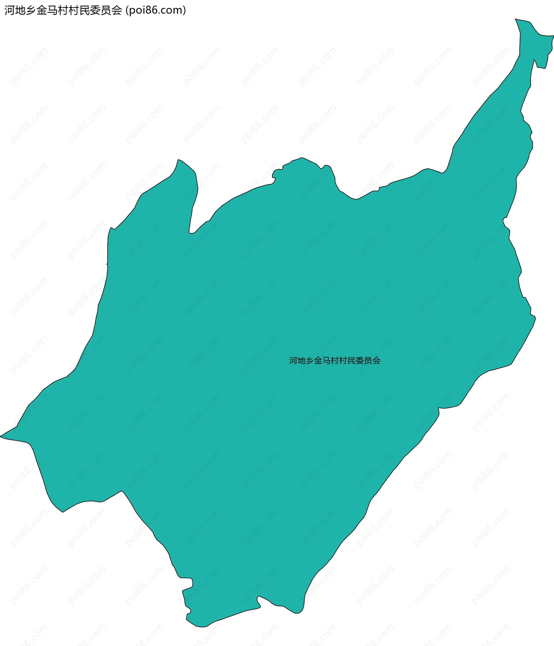 河地乡金马村村民委员会边界地图