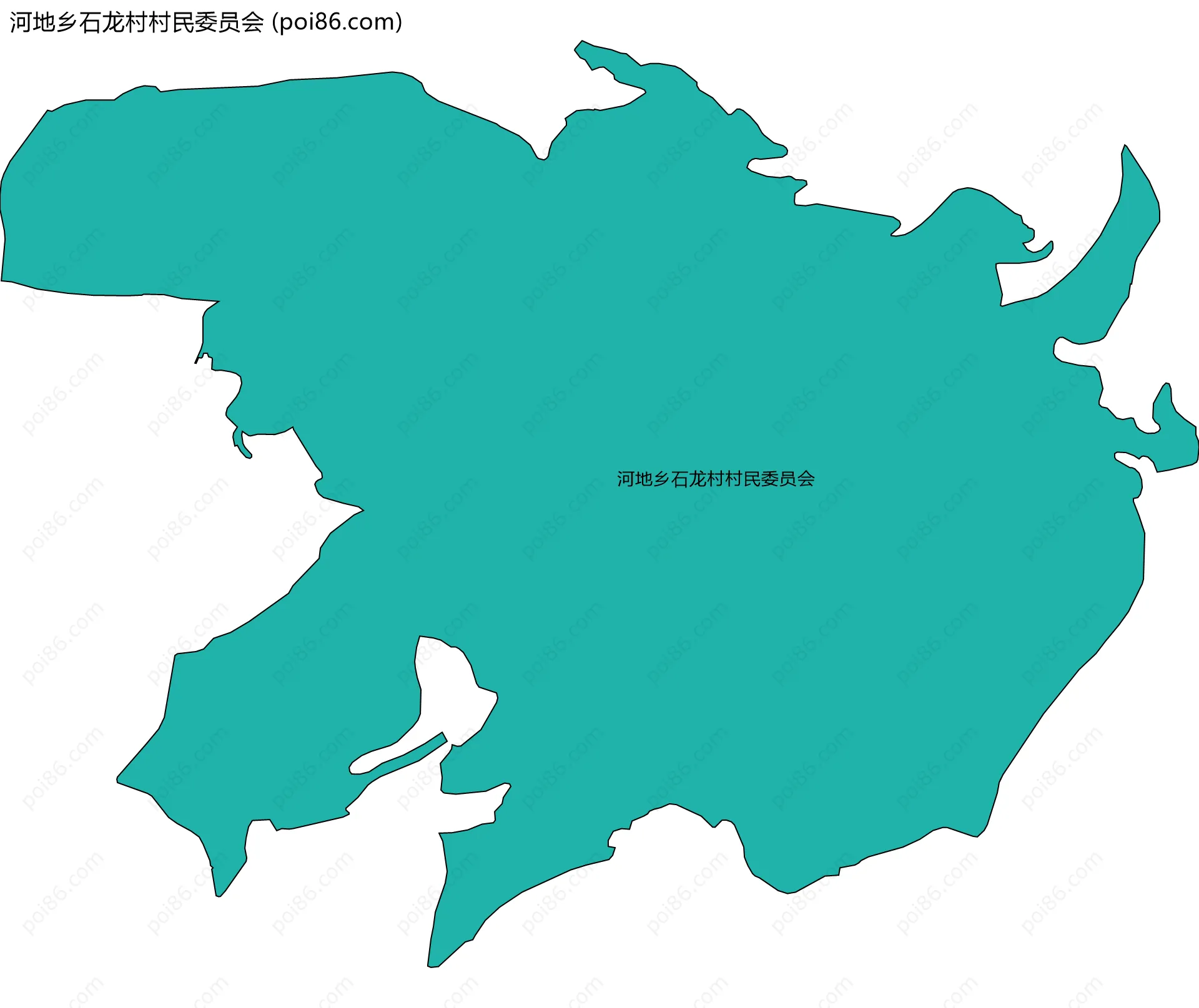 河地乡石龙村村民委员会边界地图