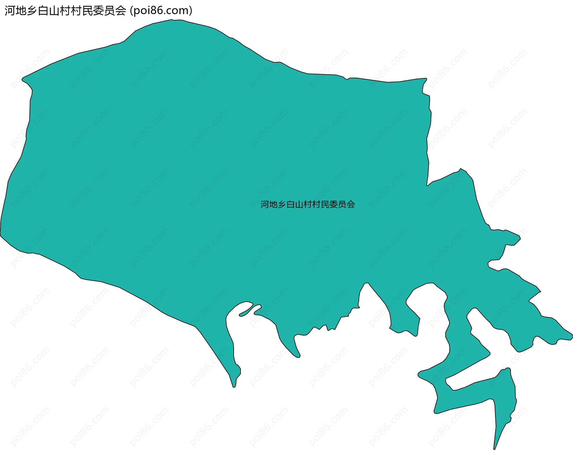 河地乡白山村村民委员会边界地图