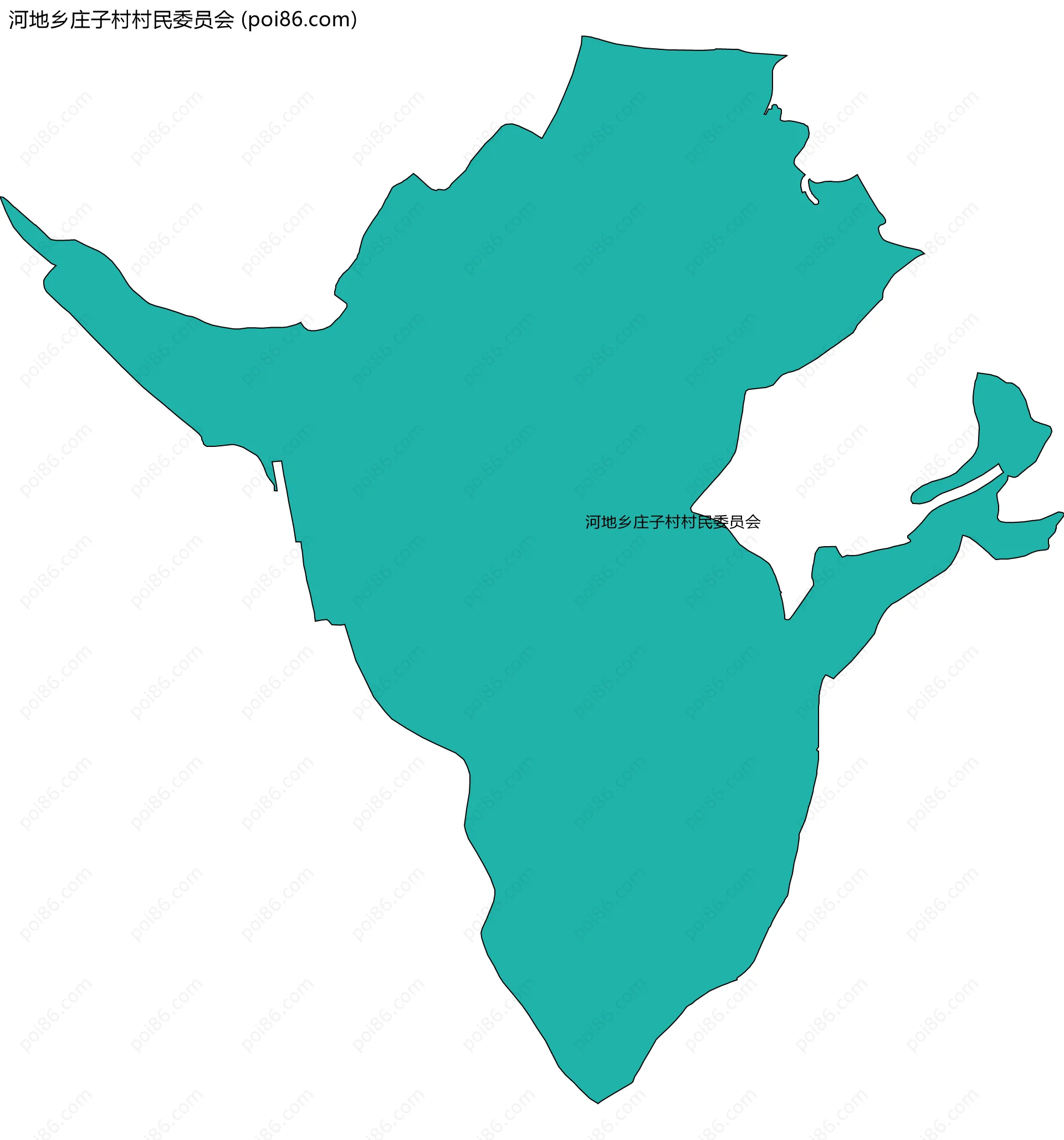 河地乡庄子村村民委员会边界地图