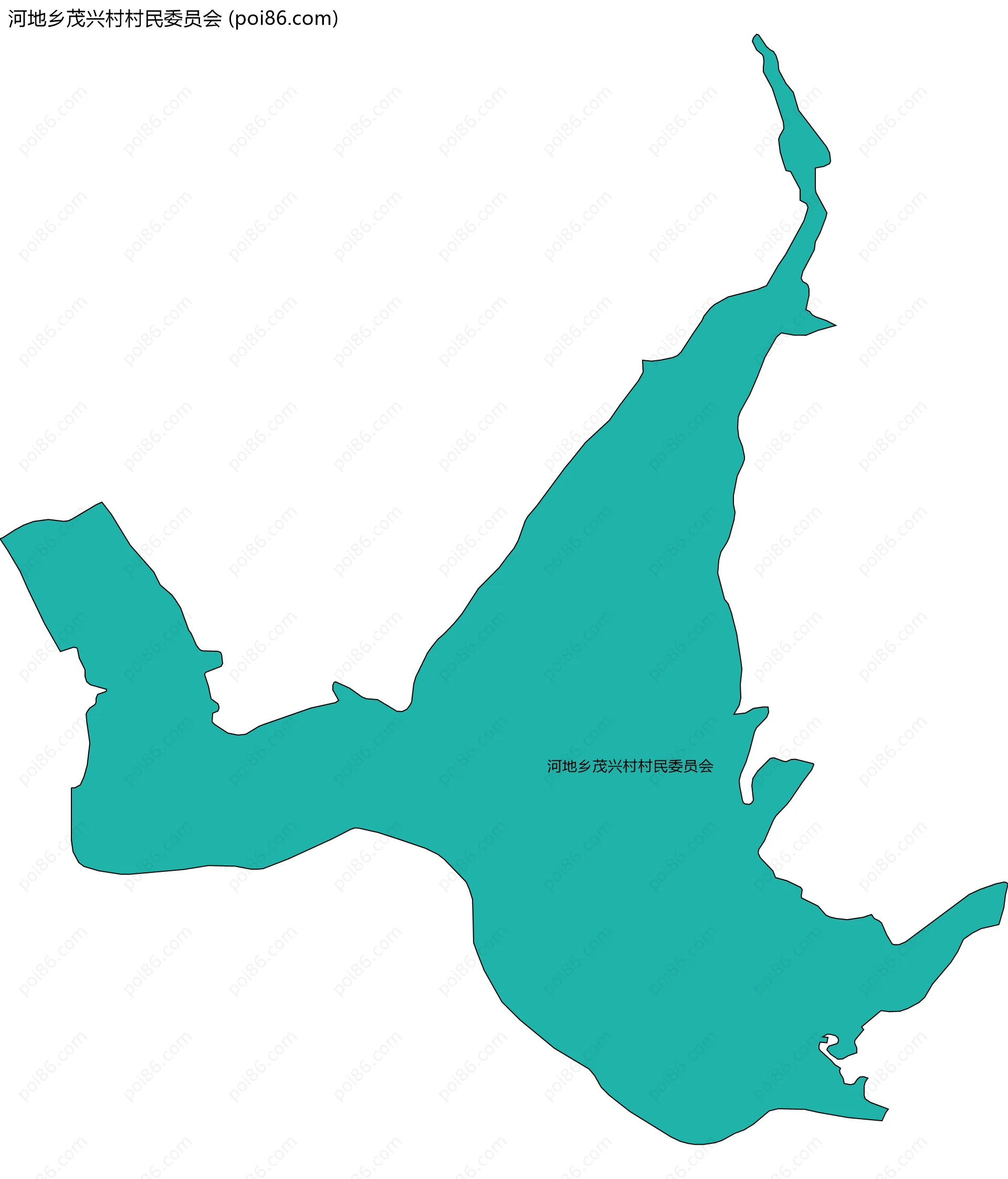 河地乡茂兴村村民委员会边界地图