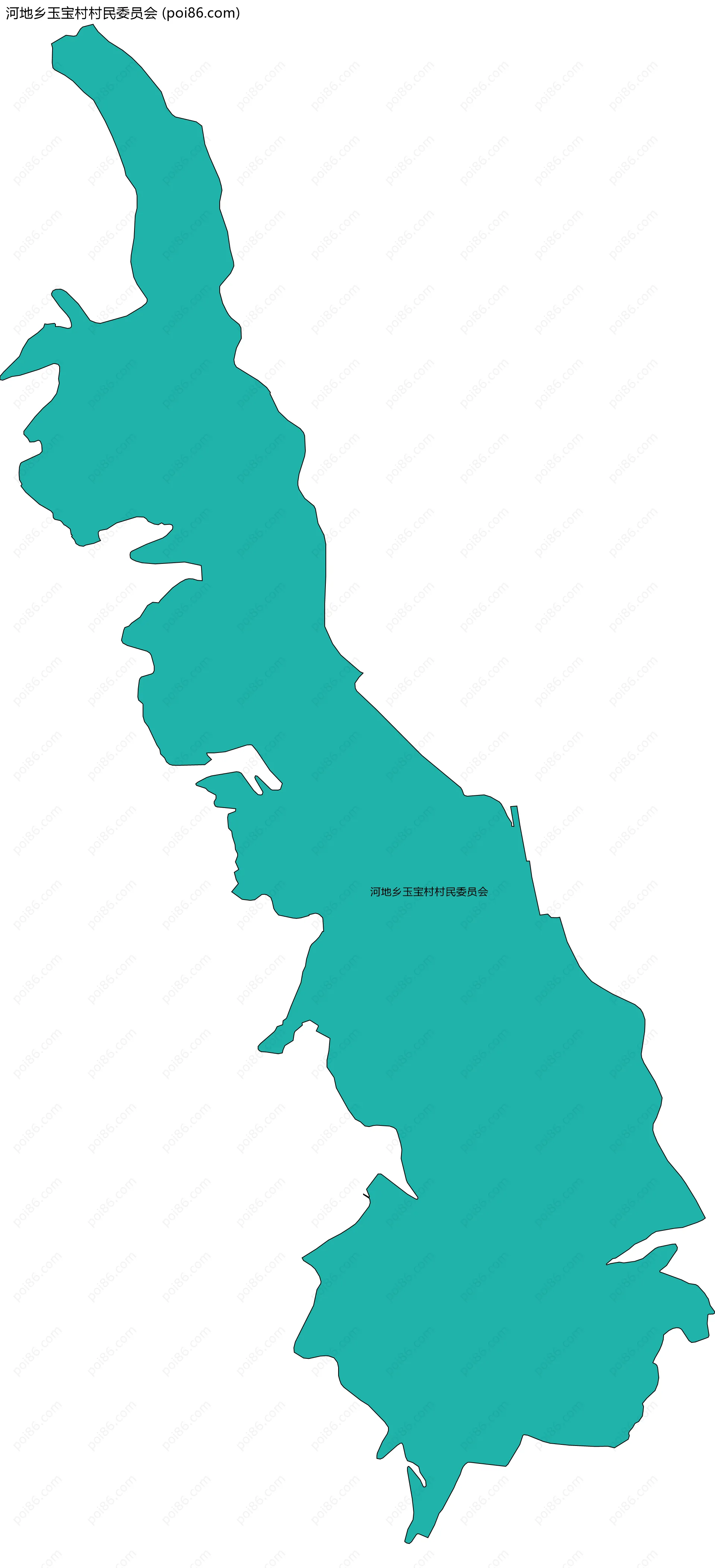 河地乡玉宝村村民委员会边界地图