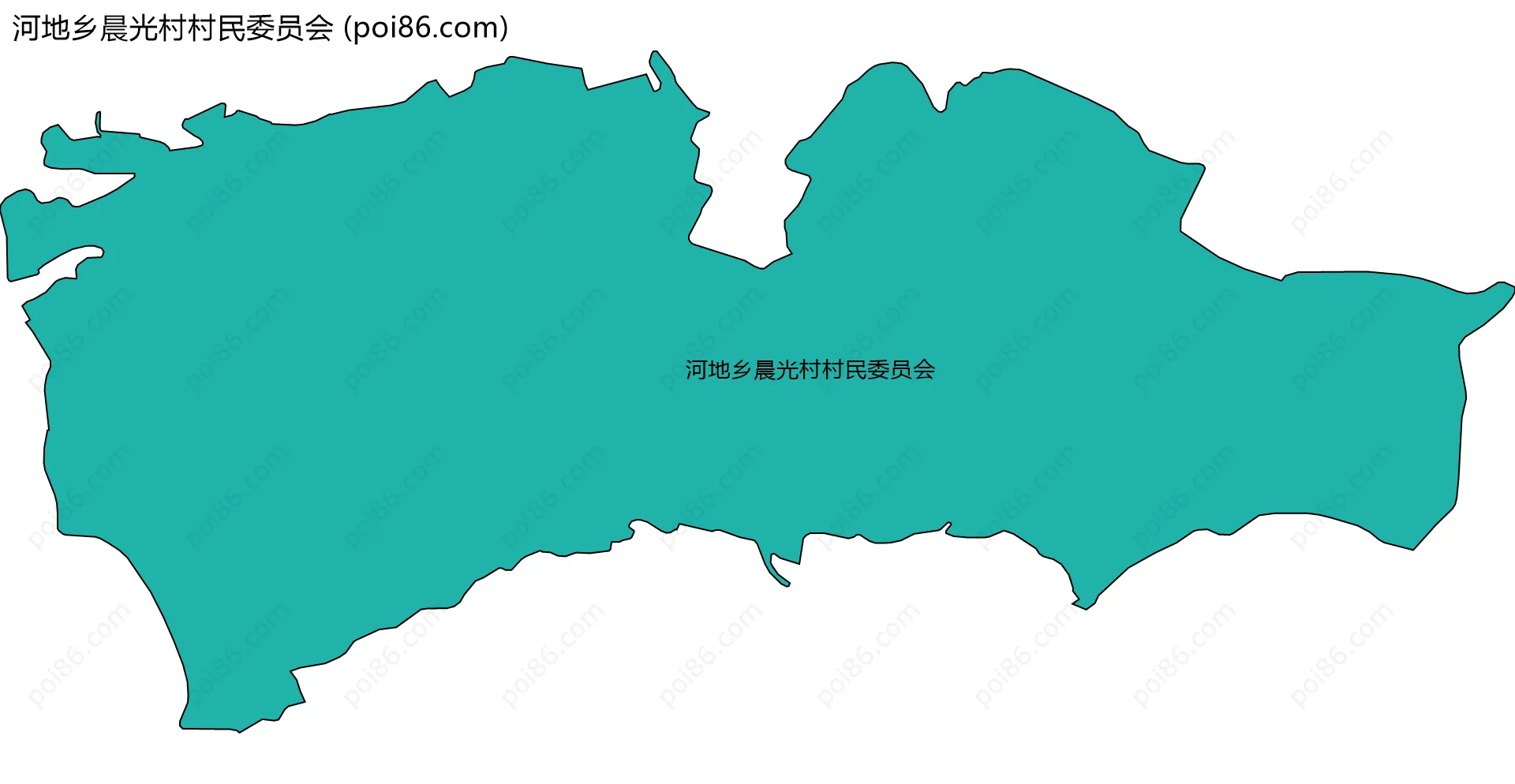 河地乡晨光村村民委员会边界地图