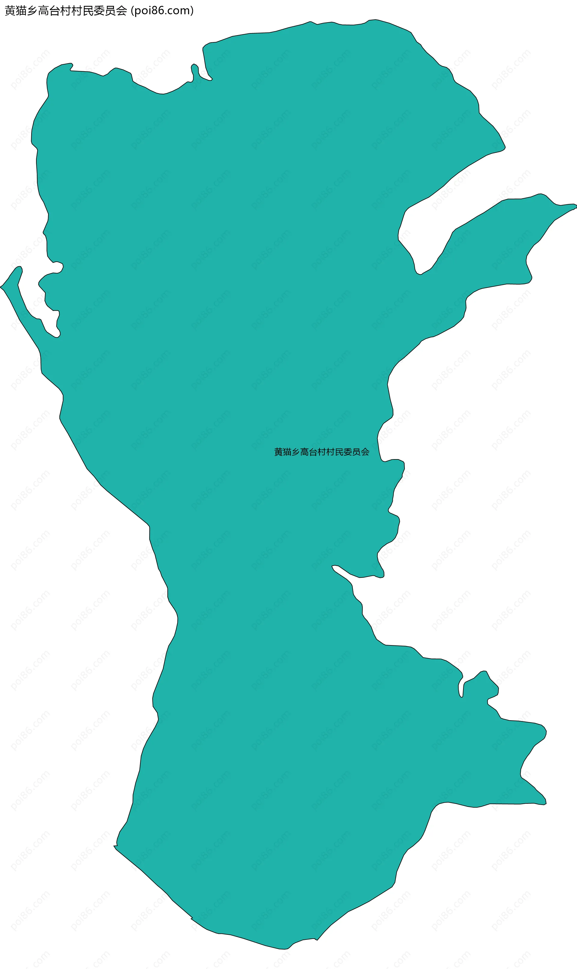 黄猫乡高台村村民委员会边界地图