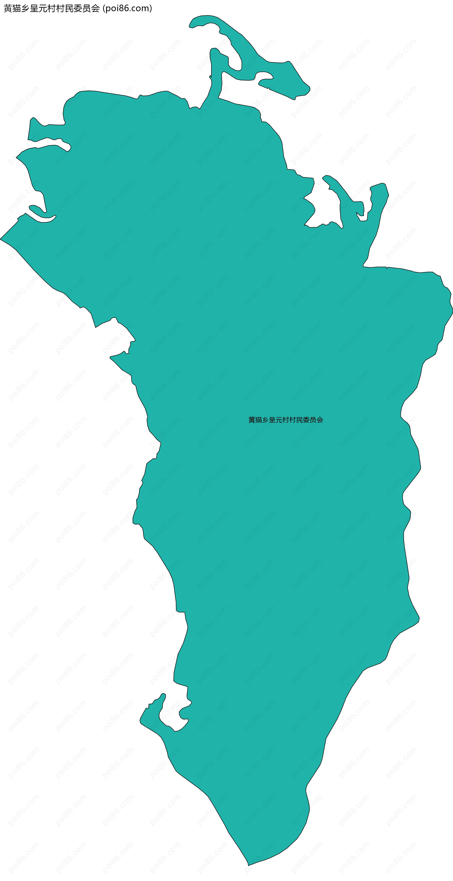 黄猫乡呈元村村民委员会边界地图