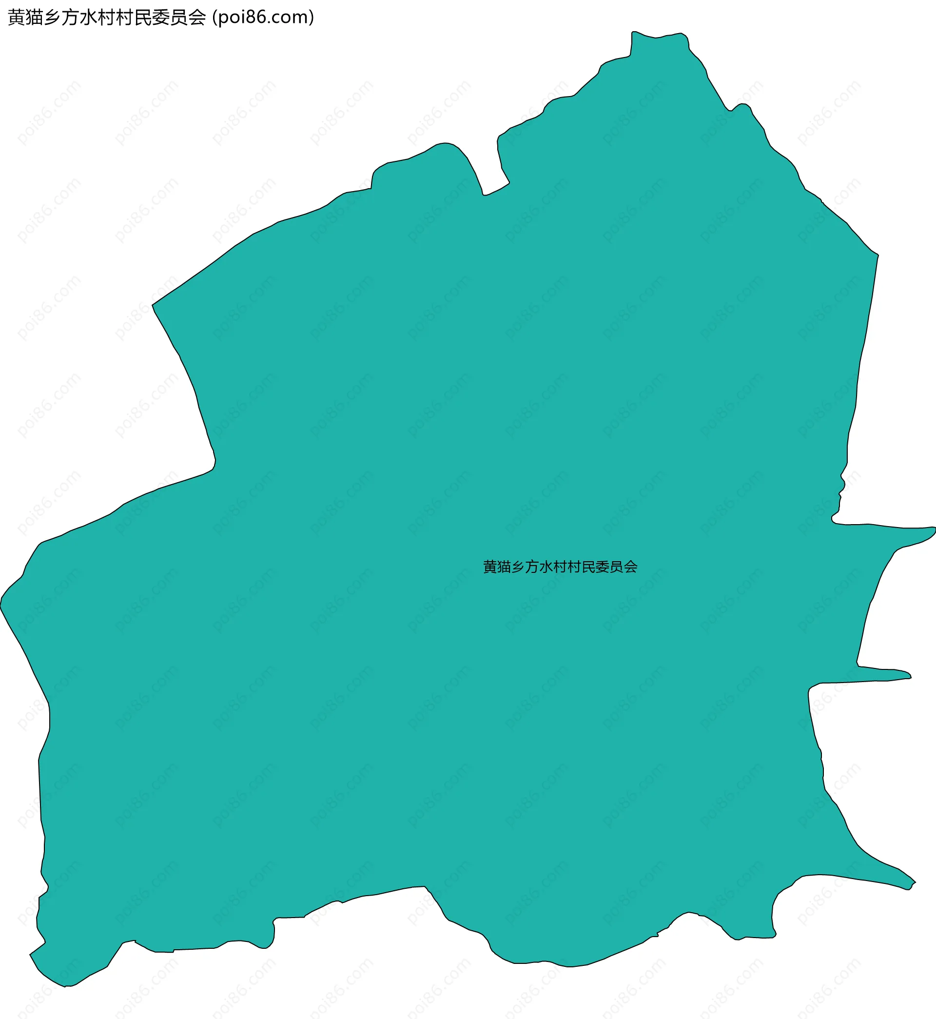 黄猫乡方水村村民委员会边界地图