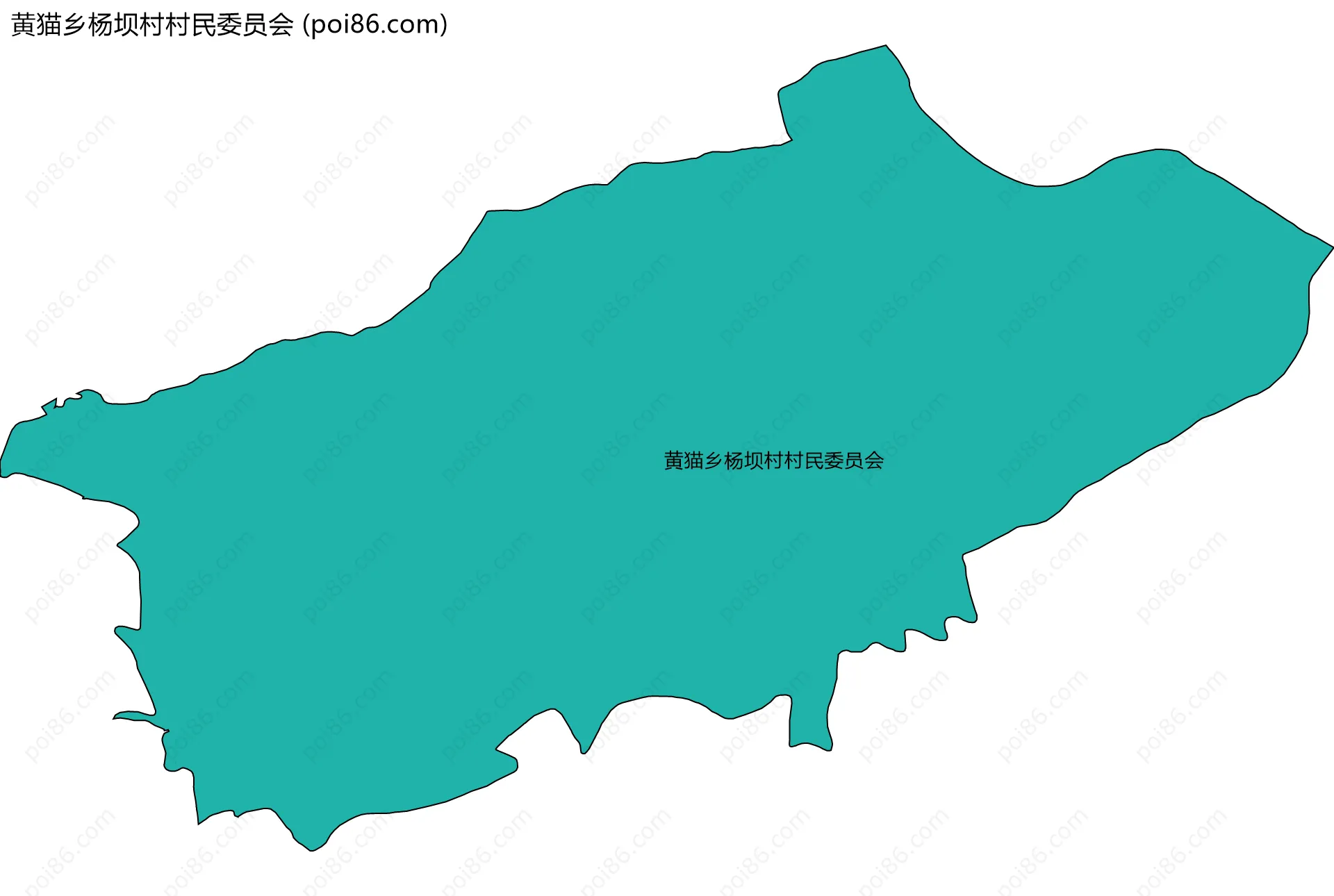 黄猫乡杨坝村村民委员会边界地图